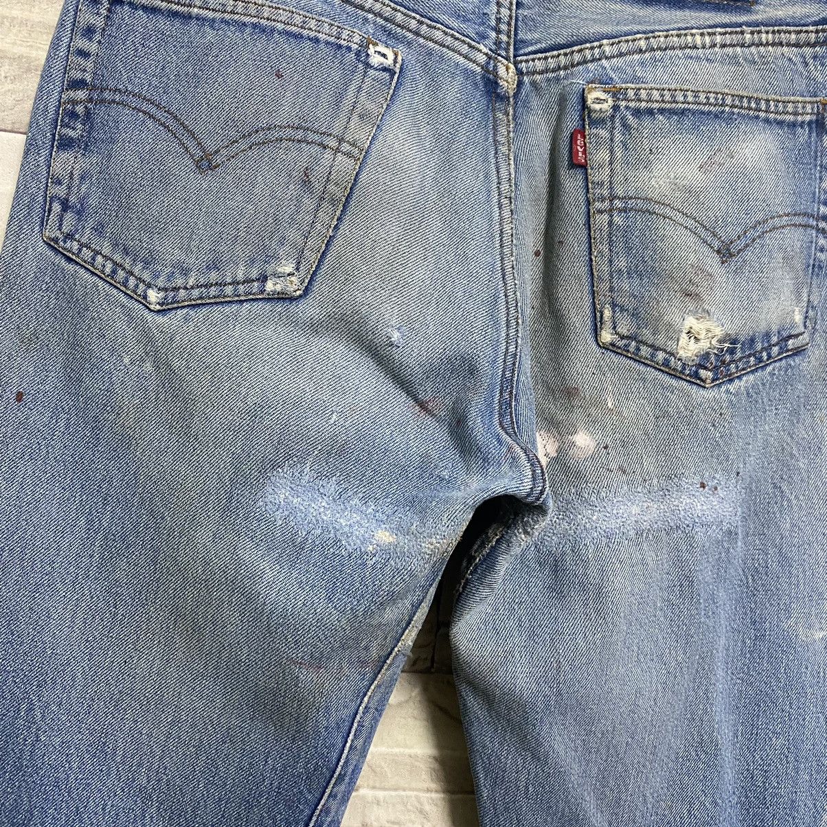 Vintage 80s Levis 501 Redline Jeans Painter Distressed - 17