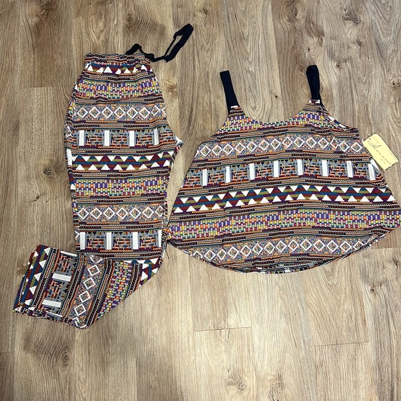 Vintage Havana Neon Printed Pant & Tank Co-Ord Set - 2