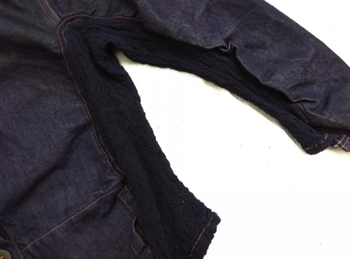 Issey Miyake - Vintage Rework Denim Jacket (Denim & Pleats) - 7