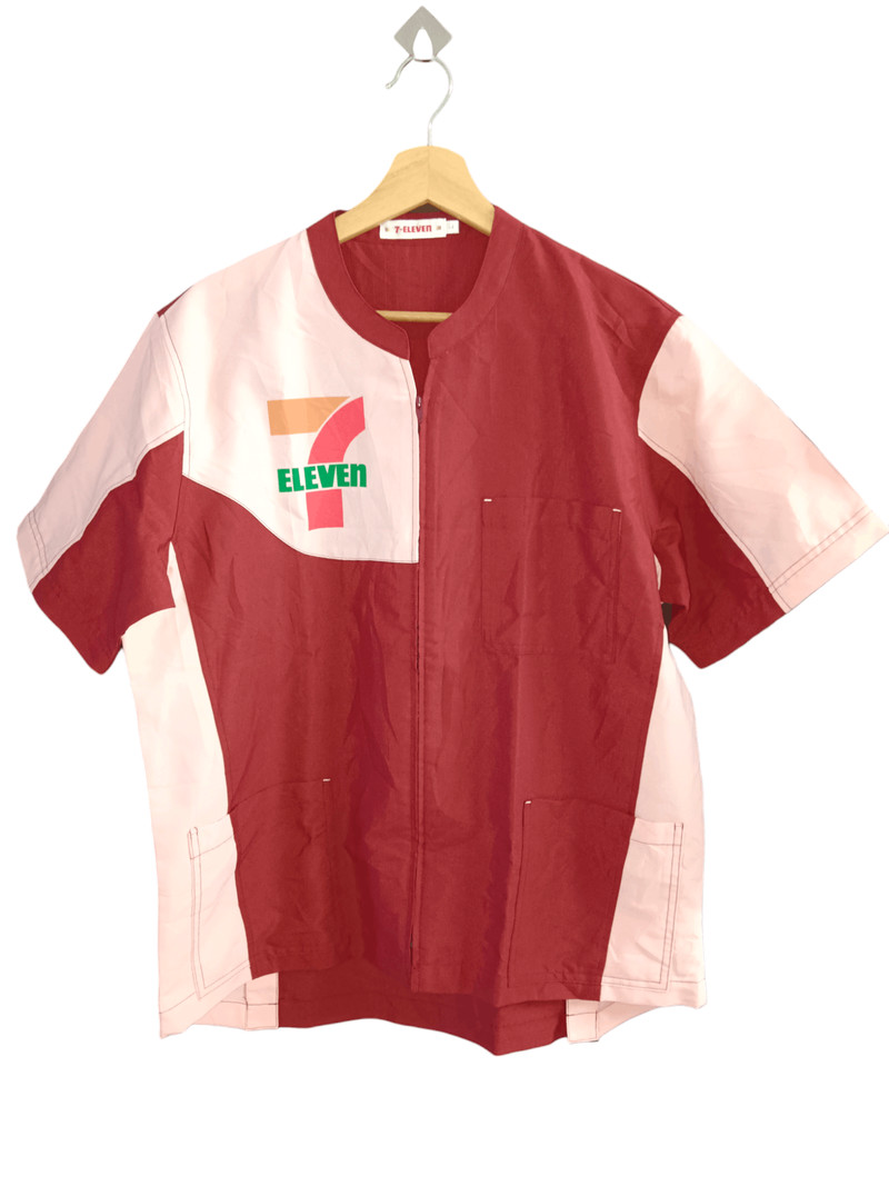 Japanese Brand - 💥FYE🔥Vtg 7-Eleven Japan’s Worker Zipper Shirt - 1
