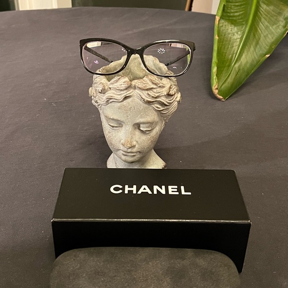 Chanel Women's Swarovski Jeweled Eyeglasses 3305 B c.1443 54mm Sparkle Black GUC - 11