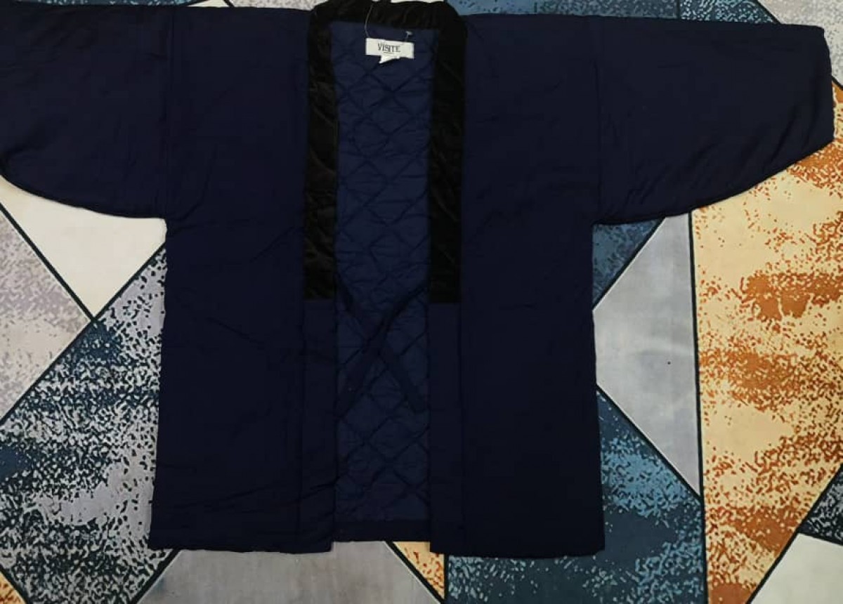 Indigo - Japanese Kimono Hanten - 1