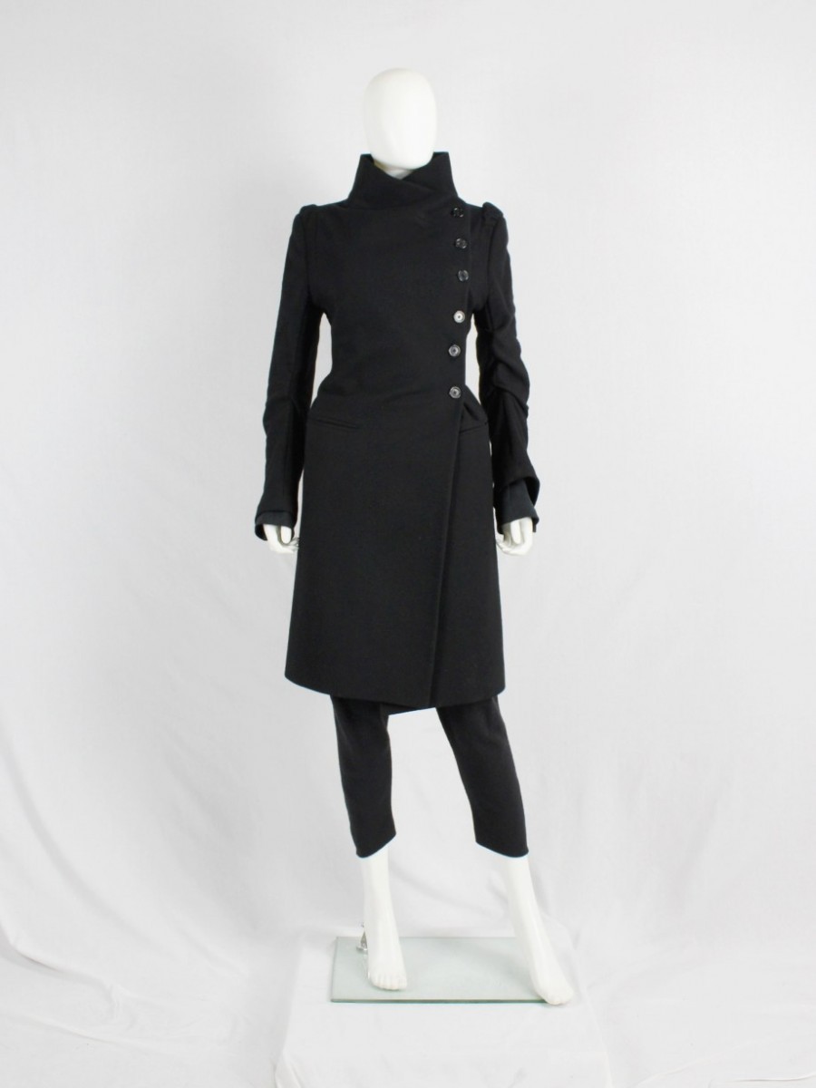 Archive FW09 Black Cashmere Coat 38 - 1