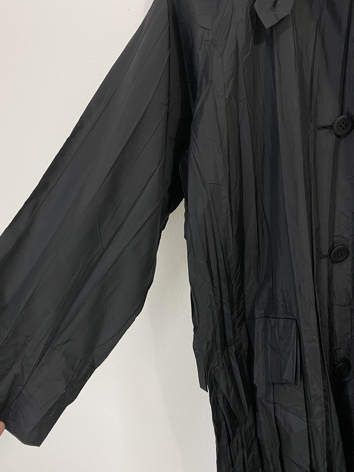 Rare Issey Miyake Wrinkle Pleated Long Jacket Design Rare - 10