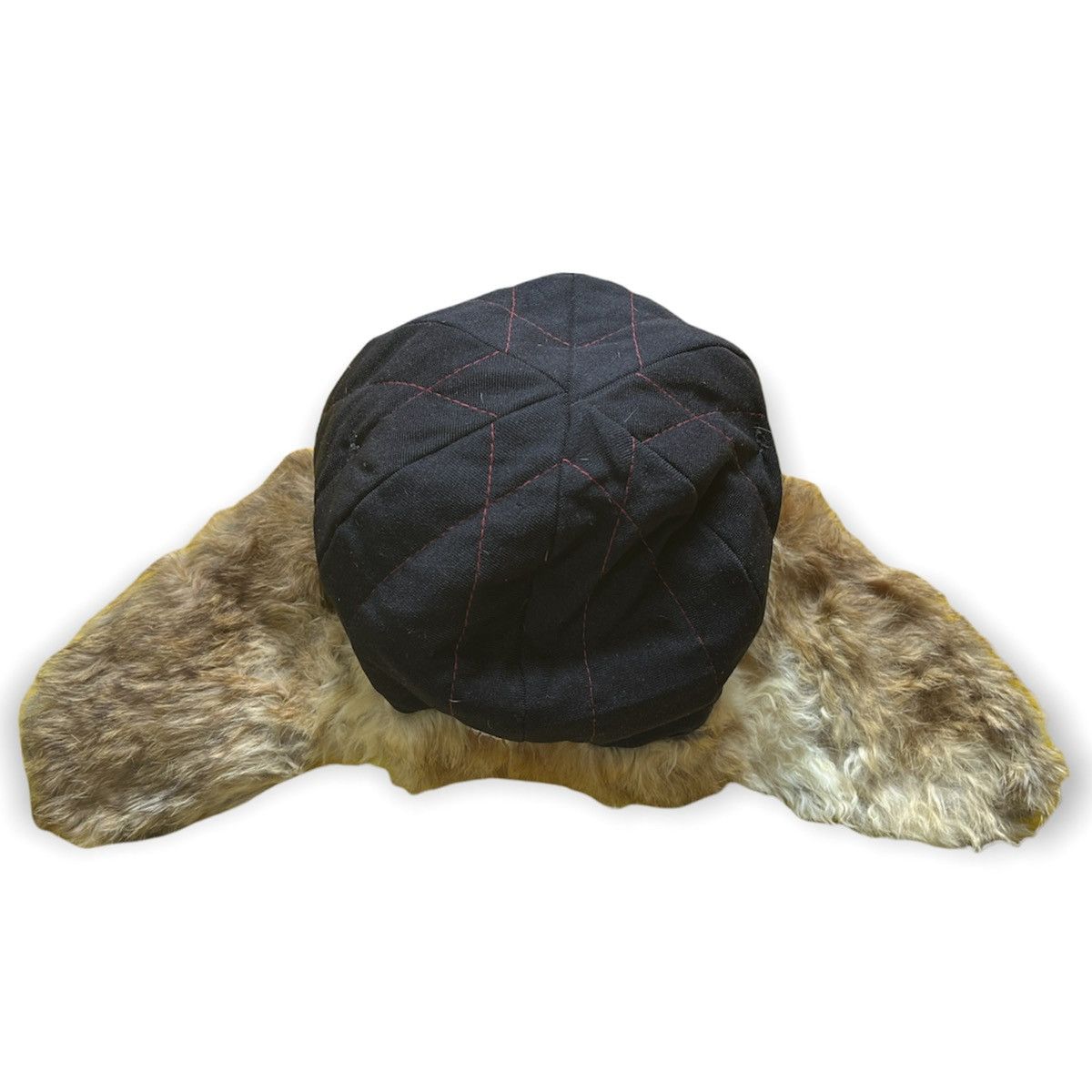 RARE ITEMS 🔥 Vintage Pilot Faux Fur Trapper Leather Fur Hat - 10