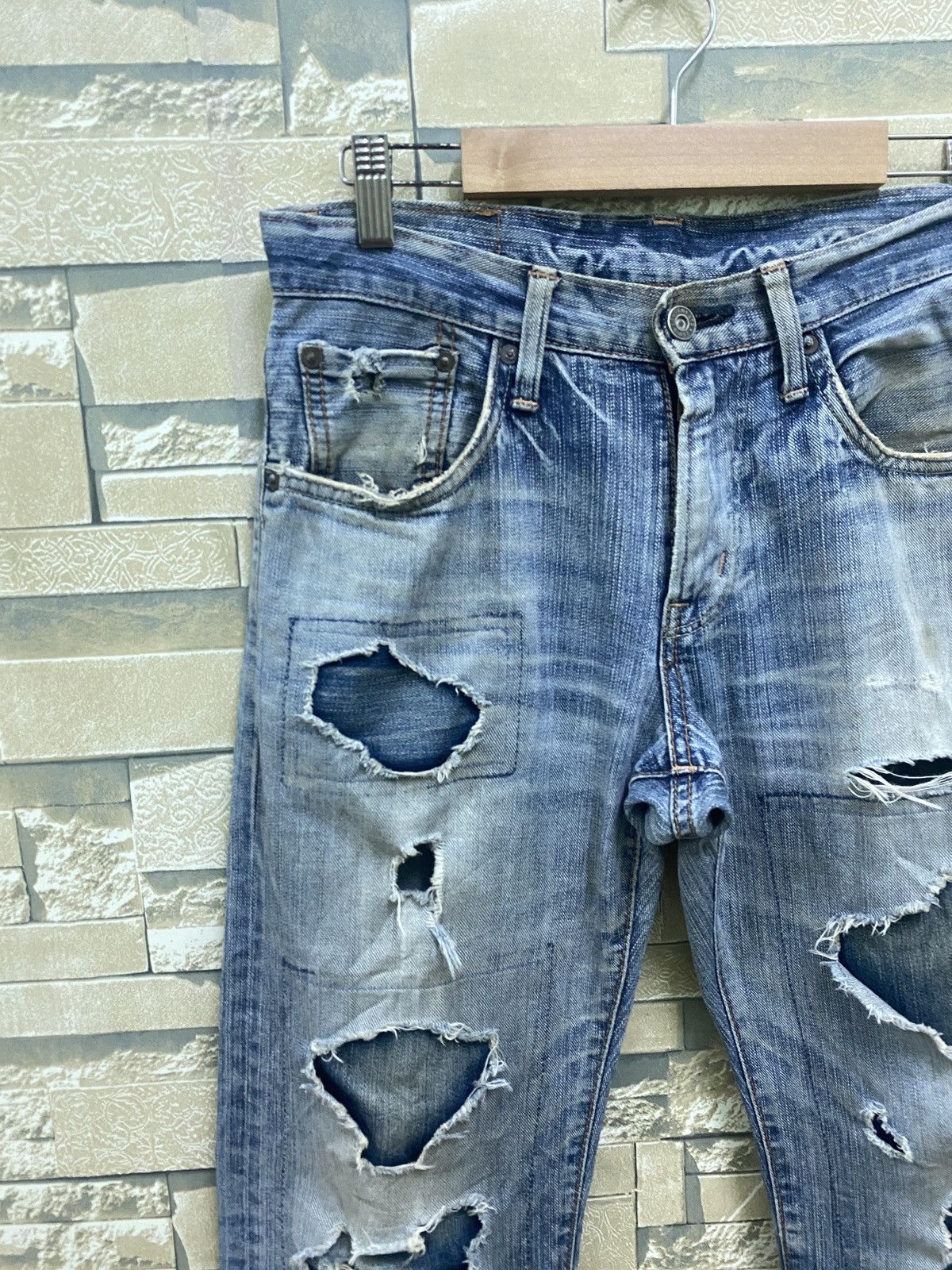 Vintage EDWIN Extra Extreme Thrashed Denim - 4