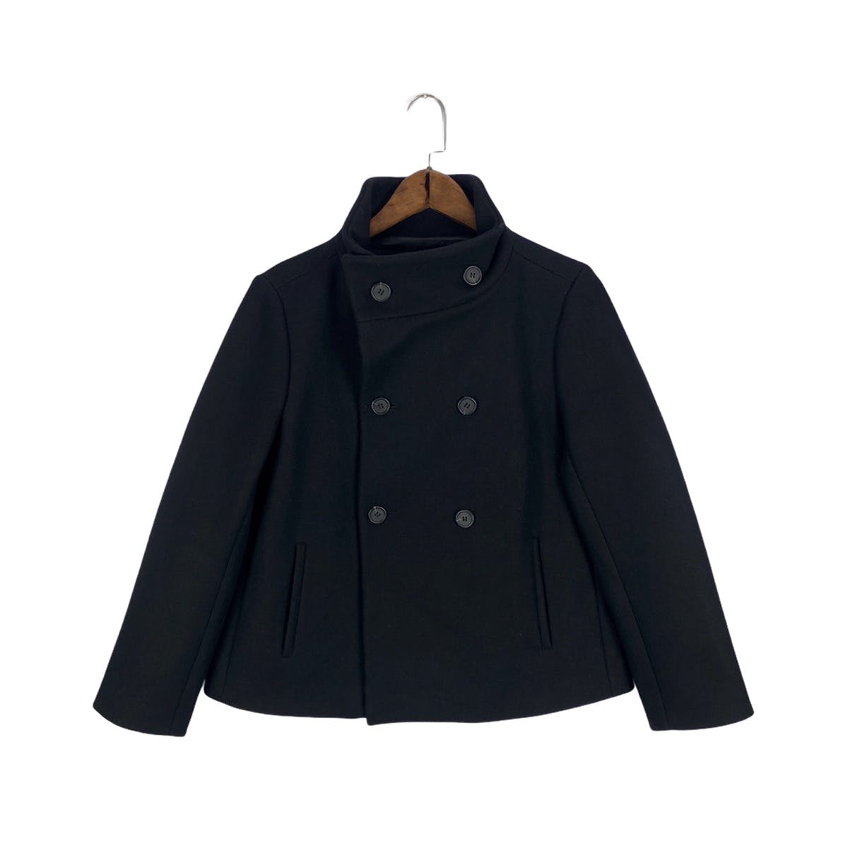 A.P.C Peacoat Wool Cropped Jacket Made In Poland - 1