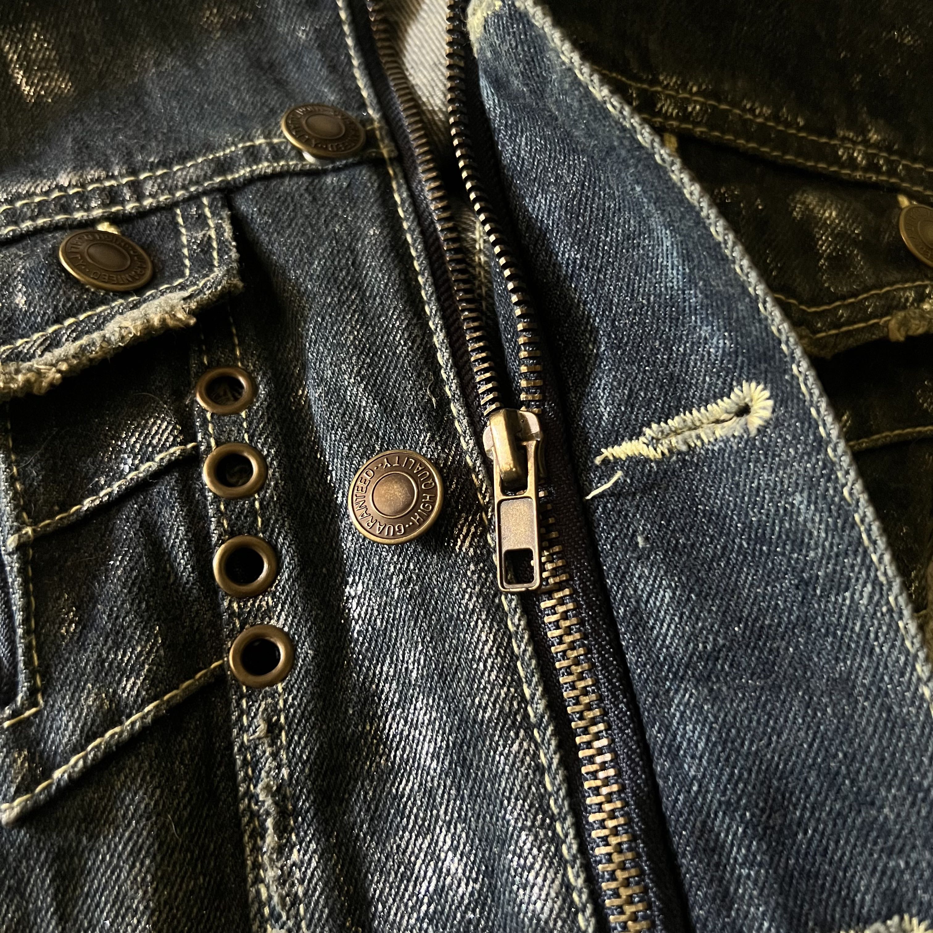 JSG Tokyo Silver Waxed Denim Jacket - 5