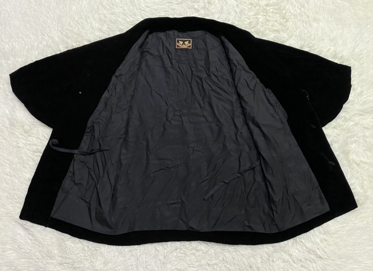 Streetwear - Black Velvet Kimono Style Jacket Made in Germany - 6