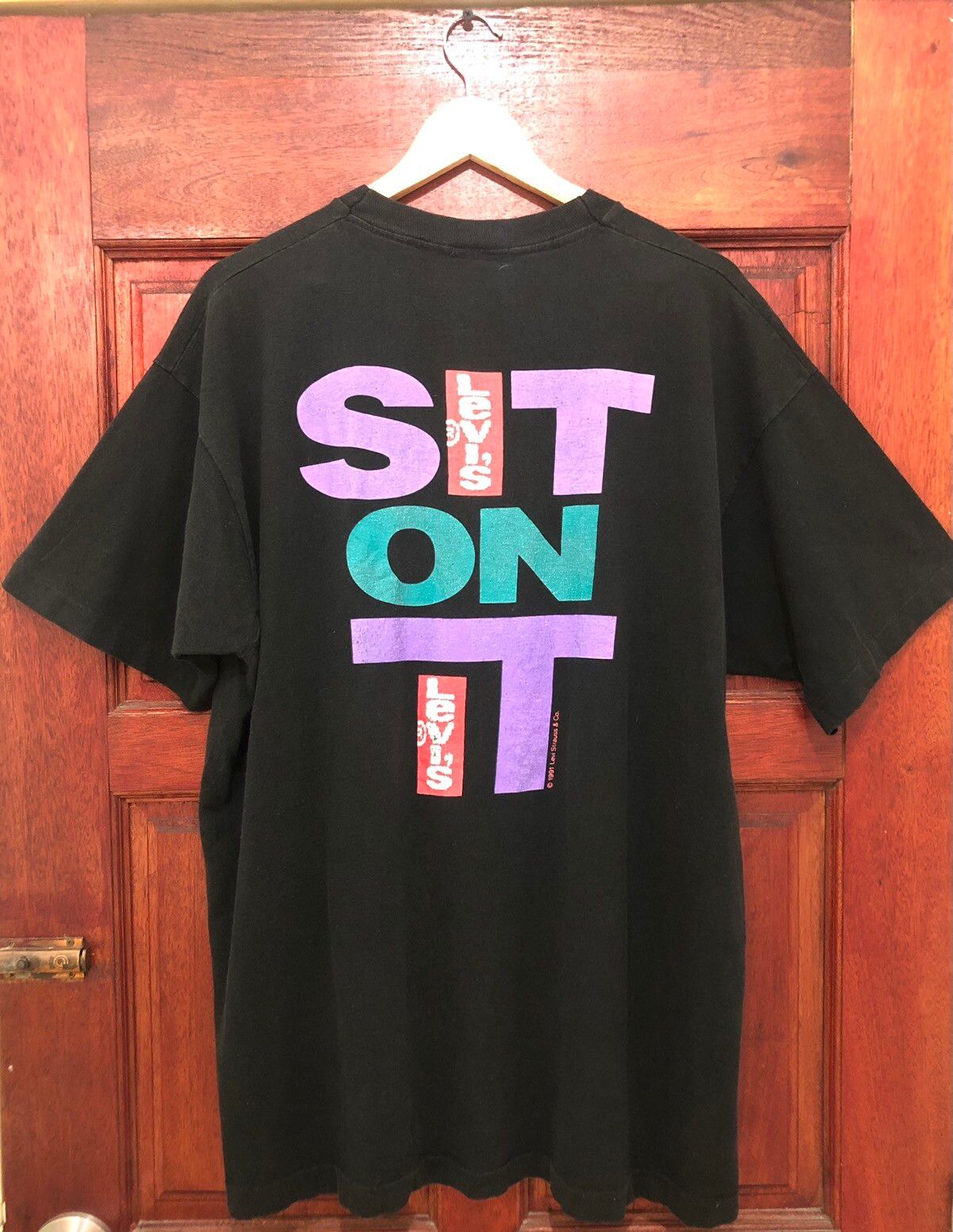 Vintage 1991 Levis Street T Sit On It Tshirt - 1