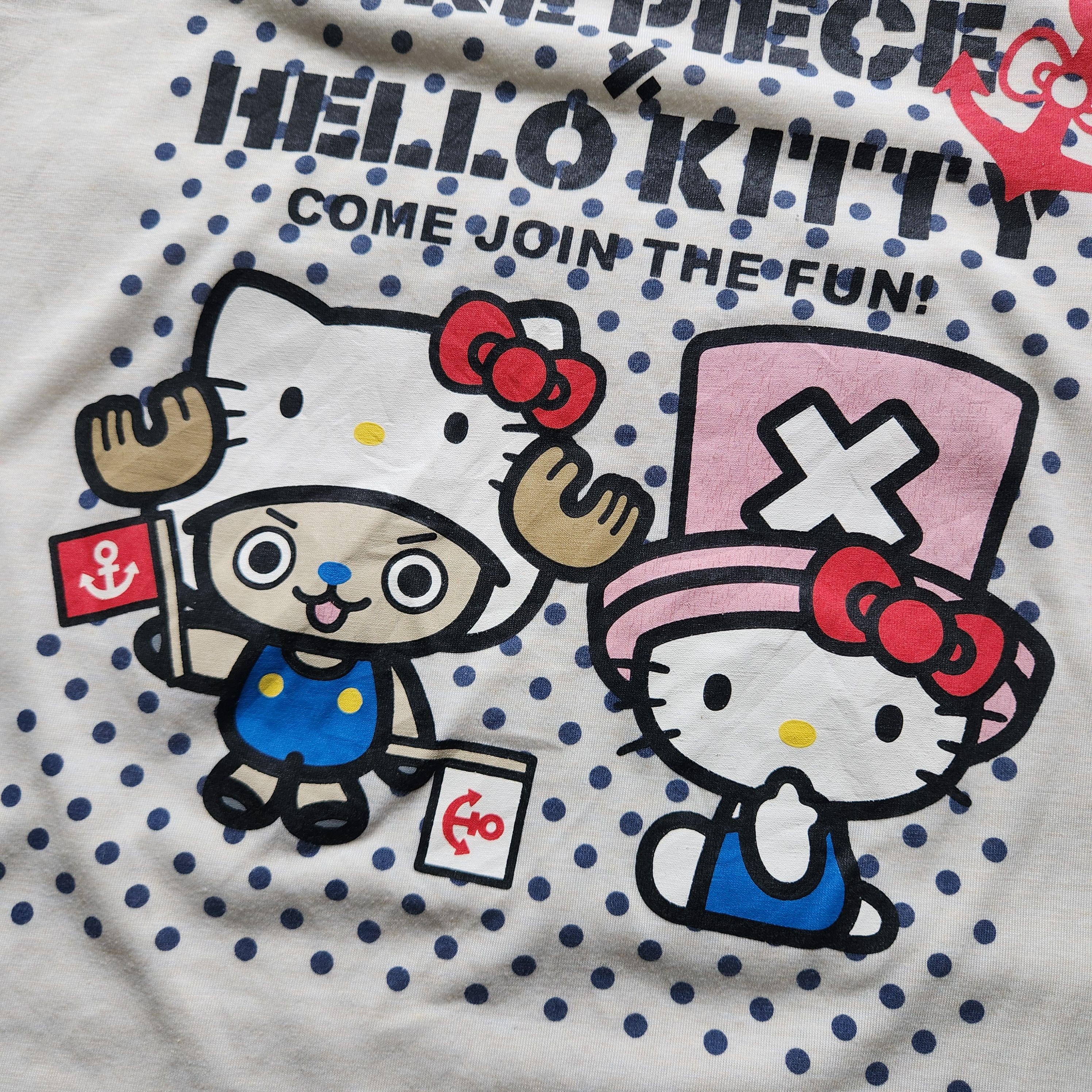 One Piece X Hello Kitty Vintage Y2K TShirt Japan - 9