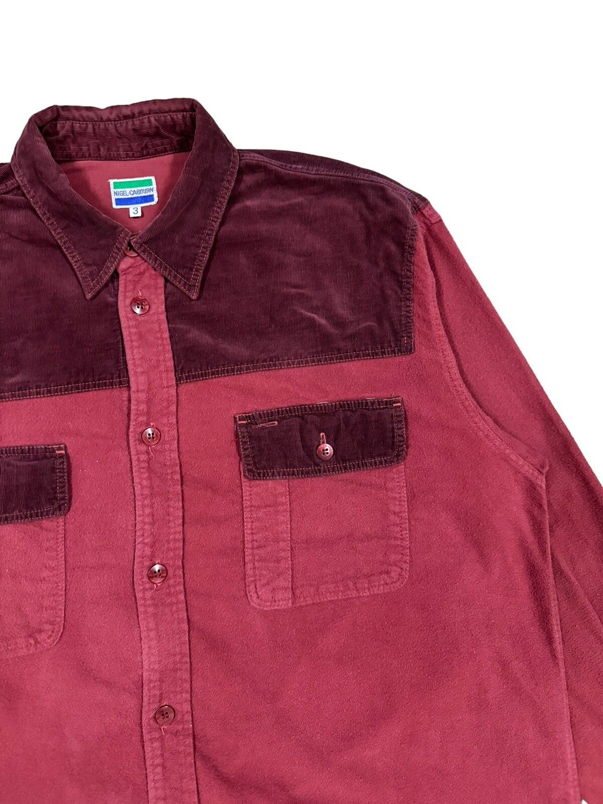 Vtg🔥Nigel Carbourn Corduroy Blend L/S Button Ups Shirt - 6