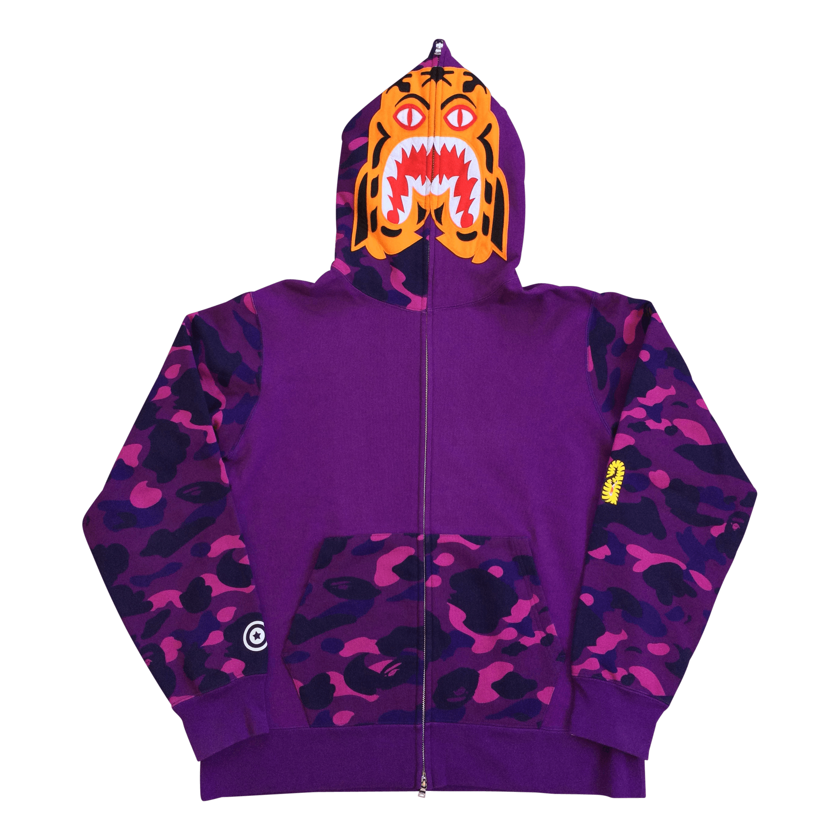 Bathing Ape Purple Camo Tiger Hoodie XXL - 1