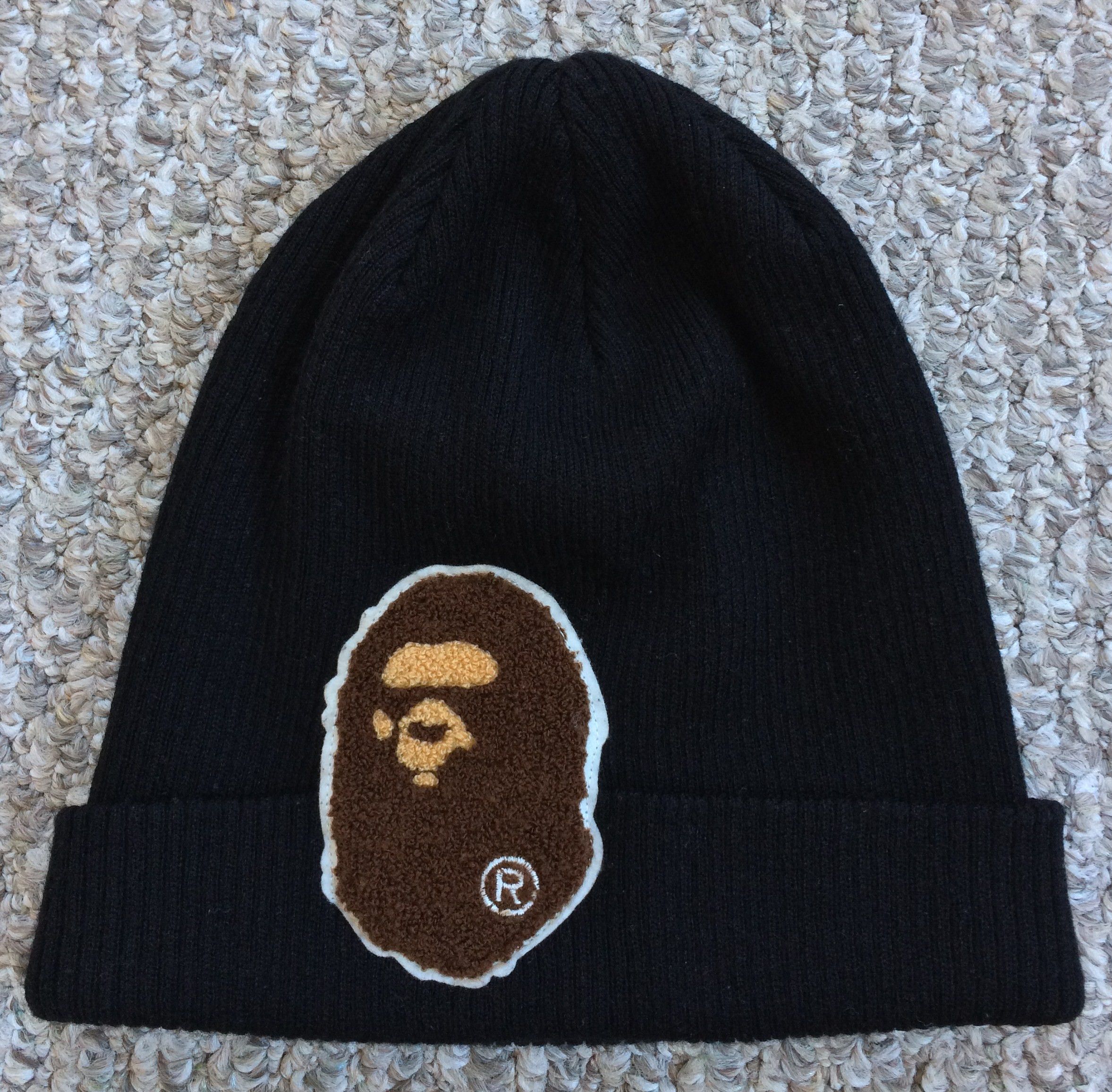 Bape Ape Head Embroidered Patch Beanie - 1