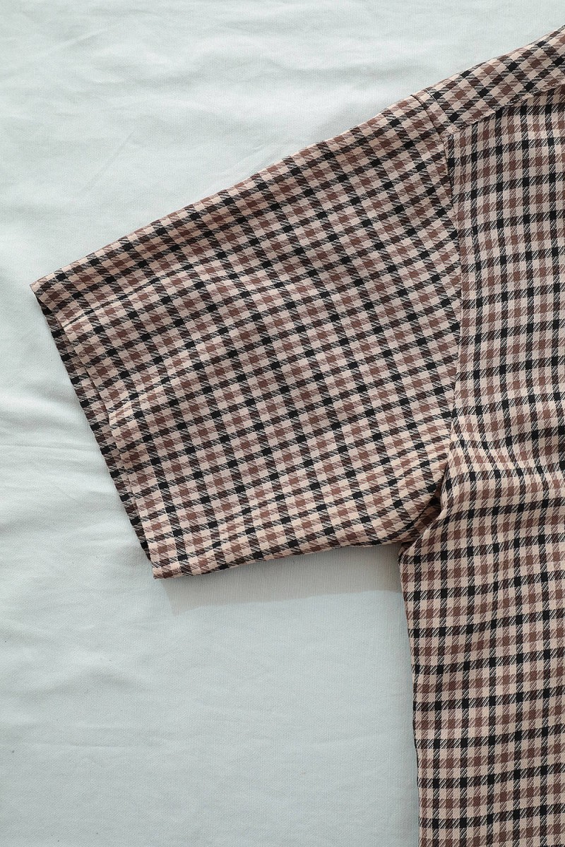 Vainl Archive - beige gunclub wool short sleeve shirt L 20ss - 13