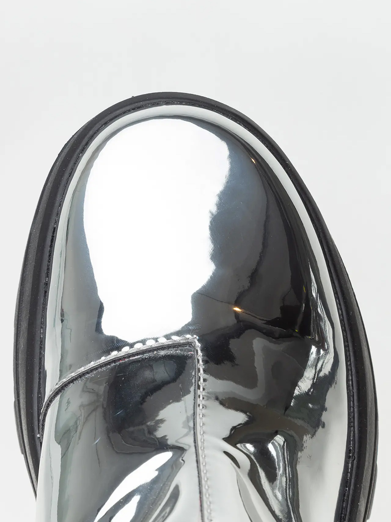 SS20 Leather Ankle Boots in Metallic - 5