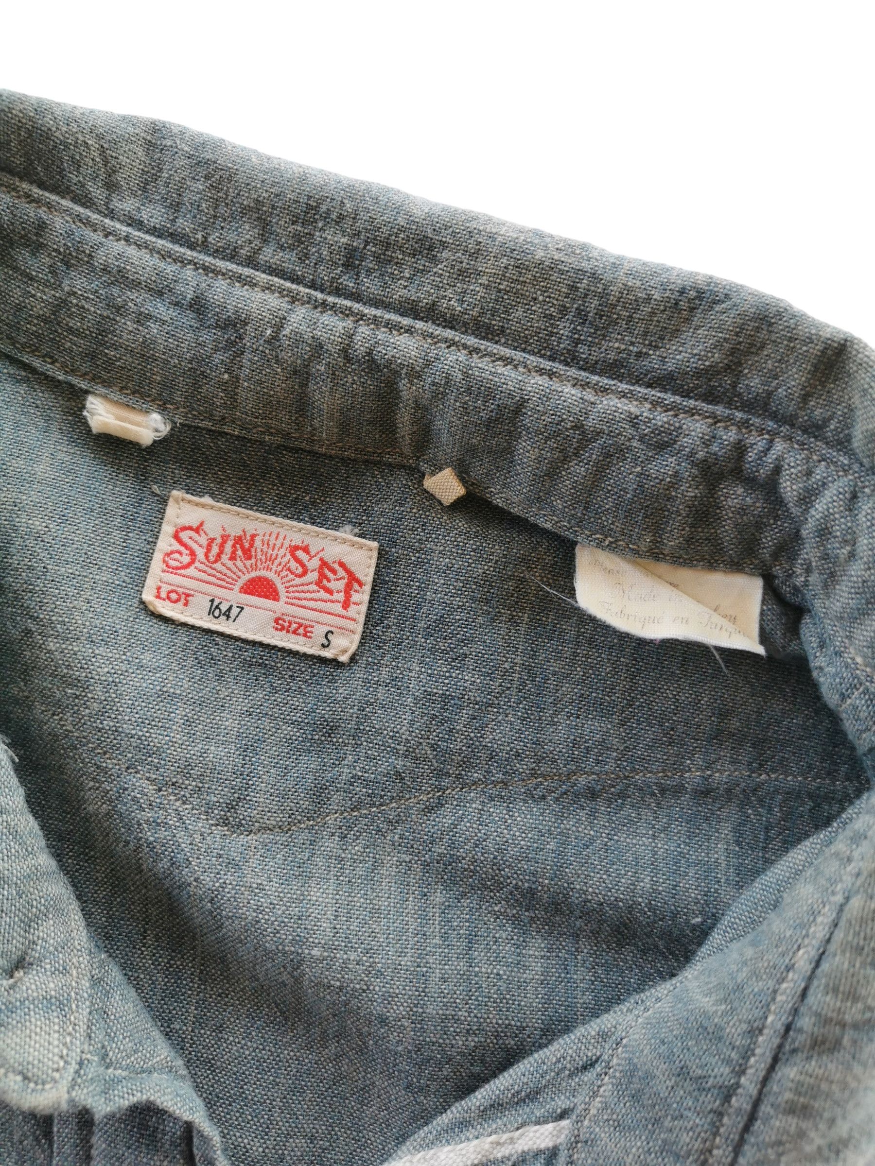 1920s Levis Vintage Clothing Selvedge Sunset Chambray Shirt - 9