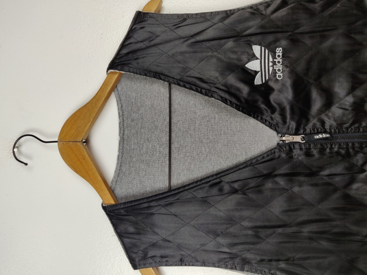 Reversible Vtg Quilted Zipper Vest Jacket - 3