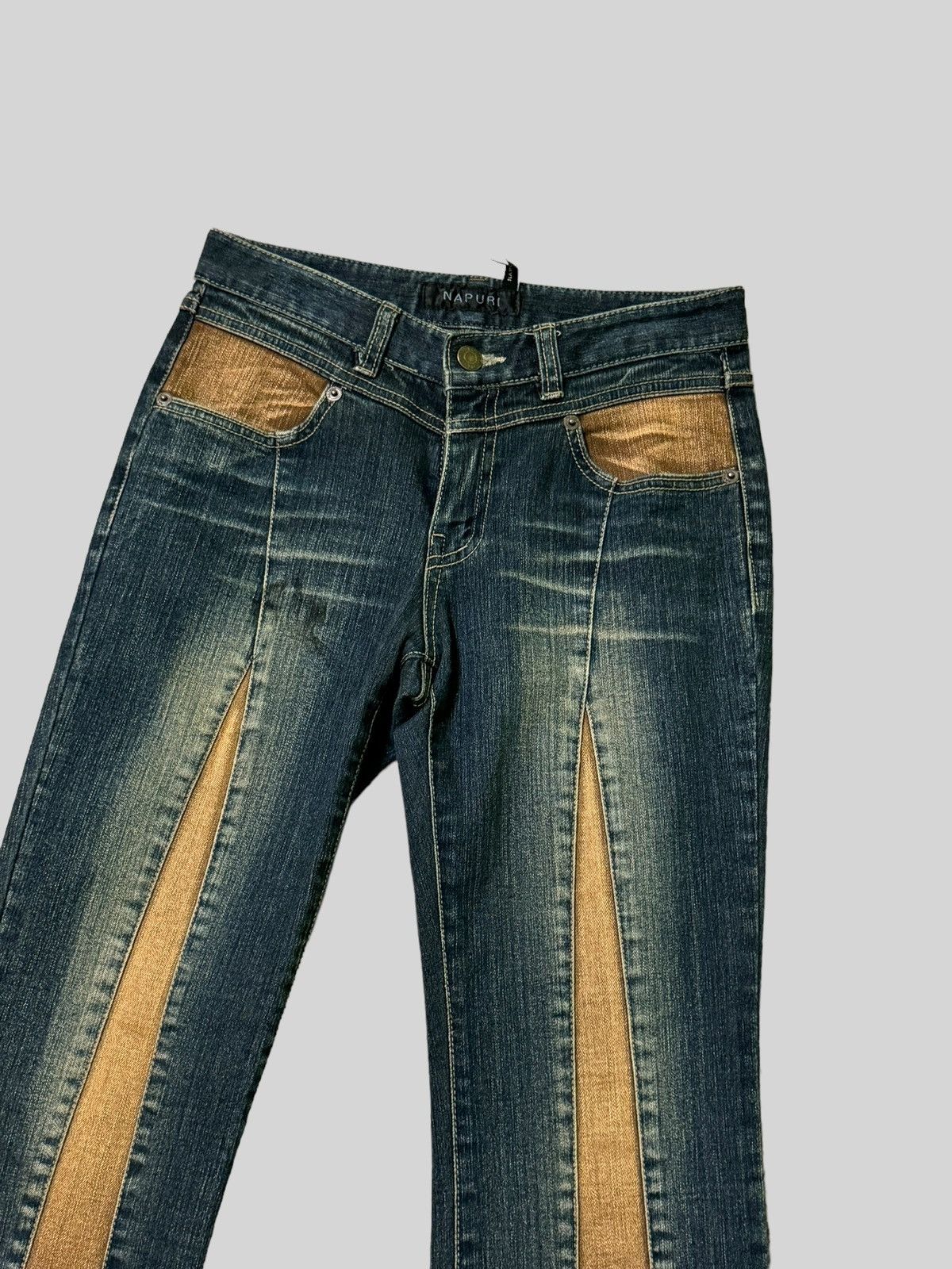 Flared Napuri Reconstructed Reworked jeans - 5