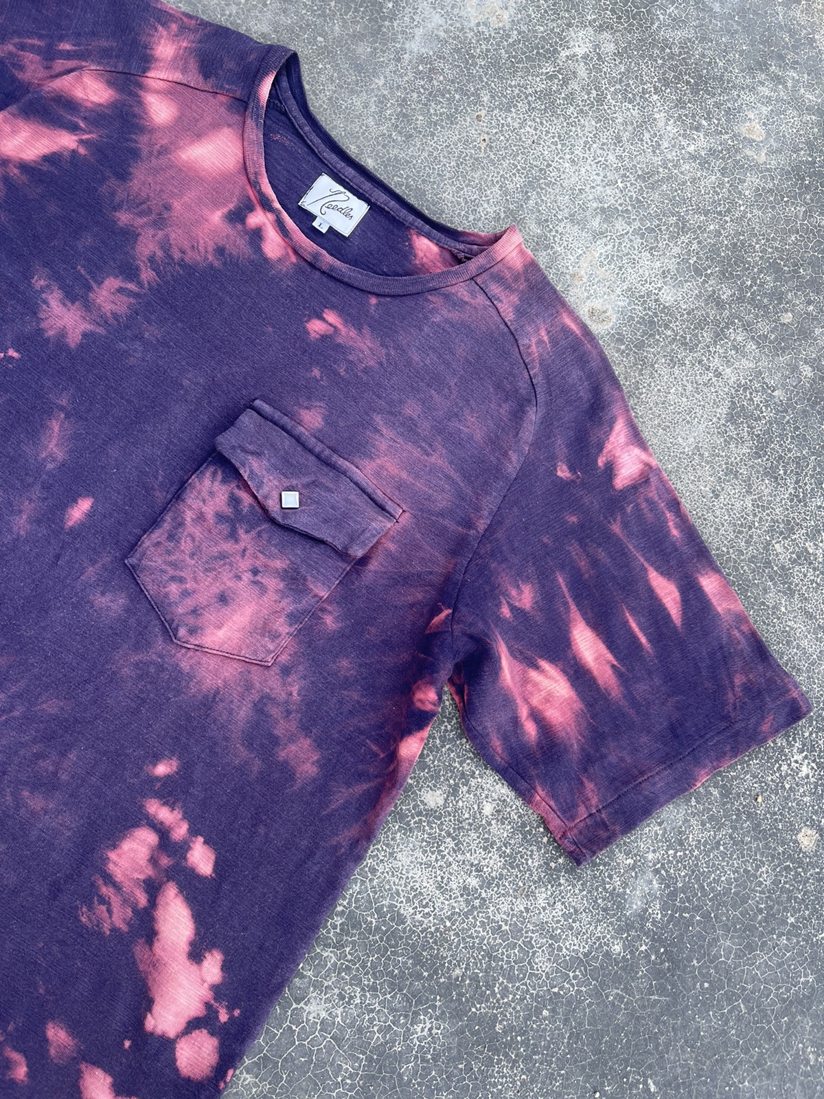 🔥🔥Needles Nepenthes Flaming Acid Wash single pocket Shirt - 8