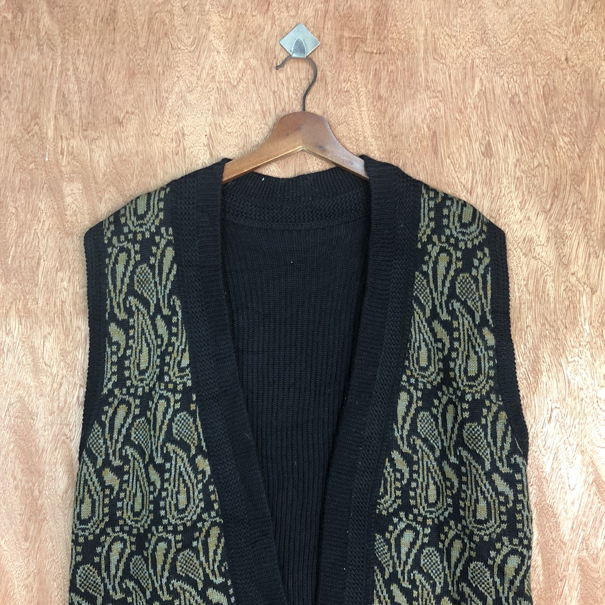 Homespun Knitwear - Monogram Patterned Knit Vest - 2