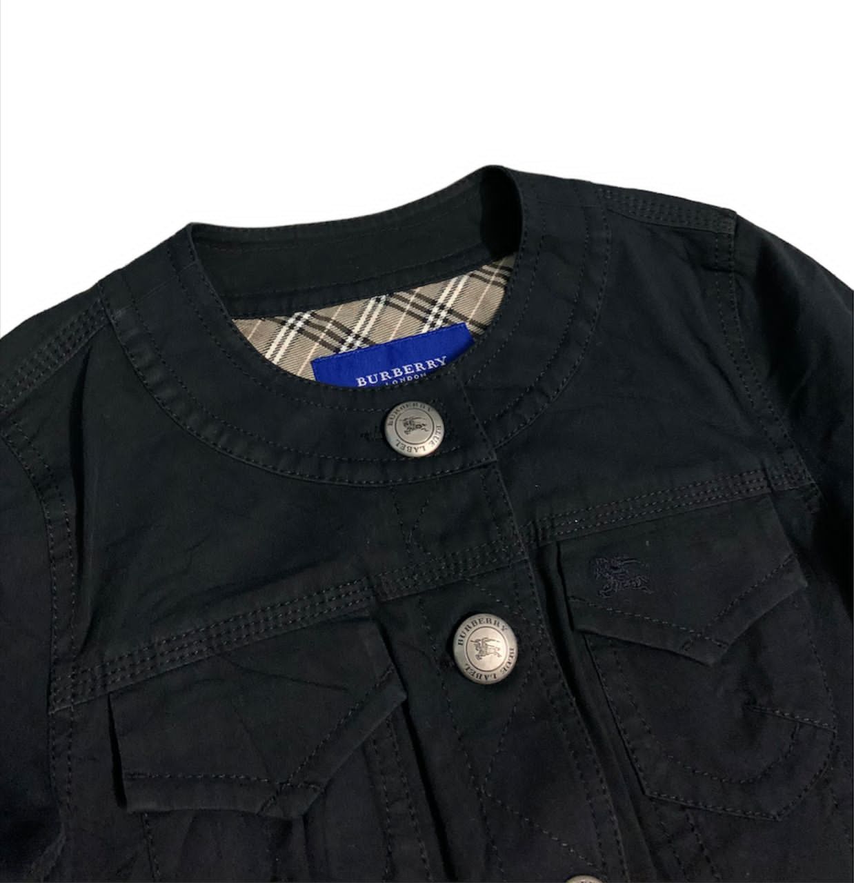 Burberry Prorsum - Burberry Blue Label Japan Cropped Jacket Beat Check Cuffs - 3