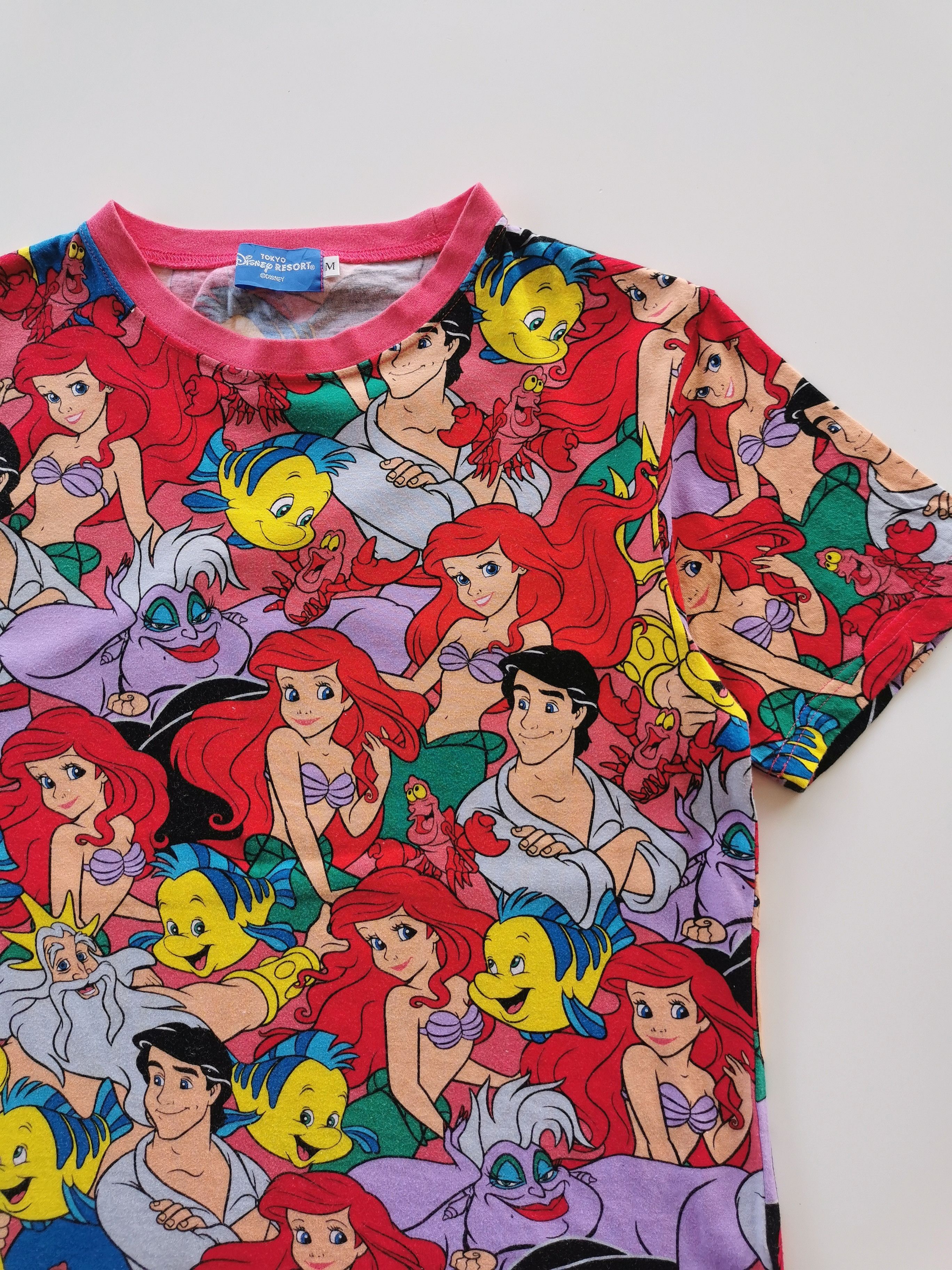 Vintage - The Little Mermaid Cartoon Full Print Tshirt - 3