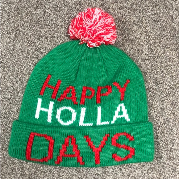 Forever 21 - Christmas Happy Holla Days Pom Graphic Beanie - 2