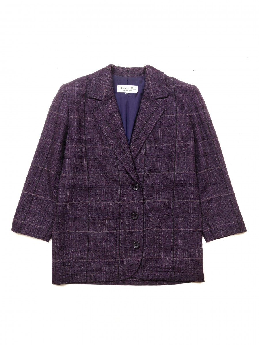 Christian Dior Monsieur - Christian Pret-A-Porter Checkered Blazer Jacket - 1