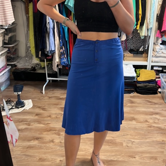 James Perse Bright Blue Midi Skirt - 10