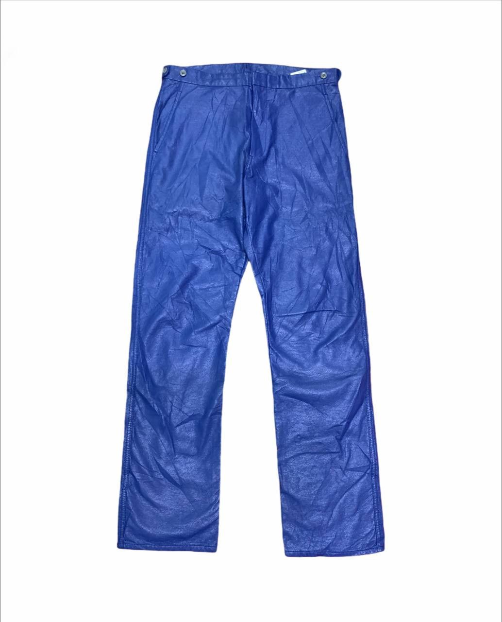 CDG Homme Plus Faux-Leather Blue Pants - 3