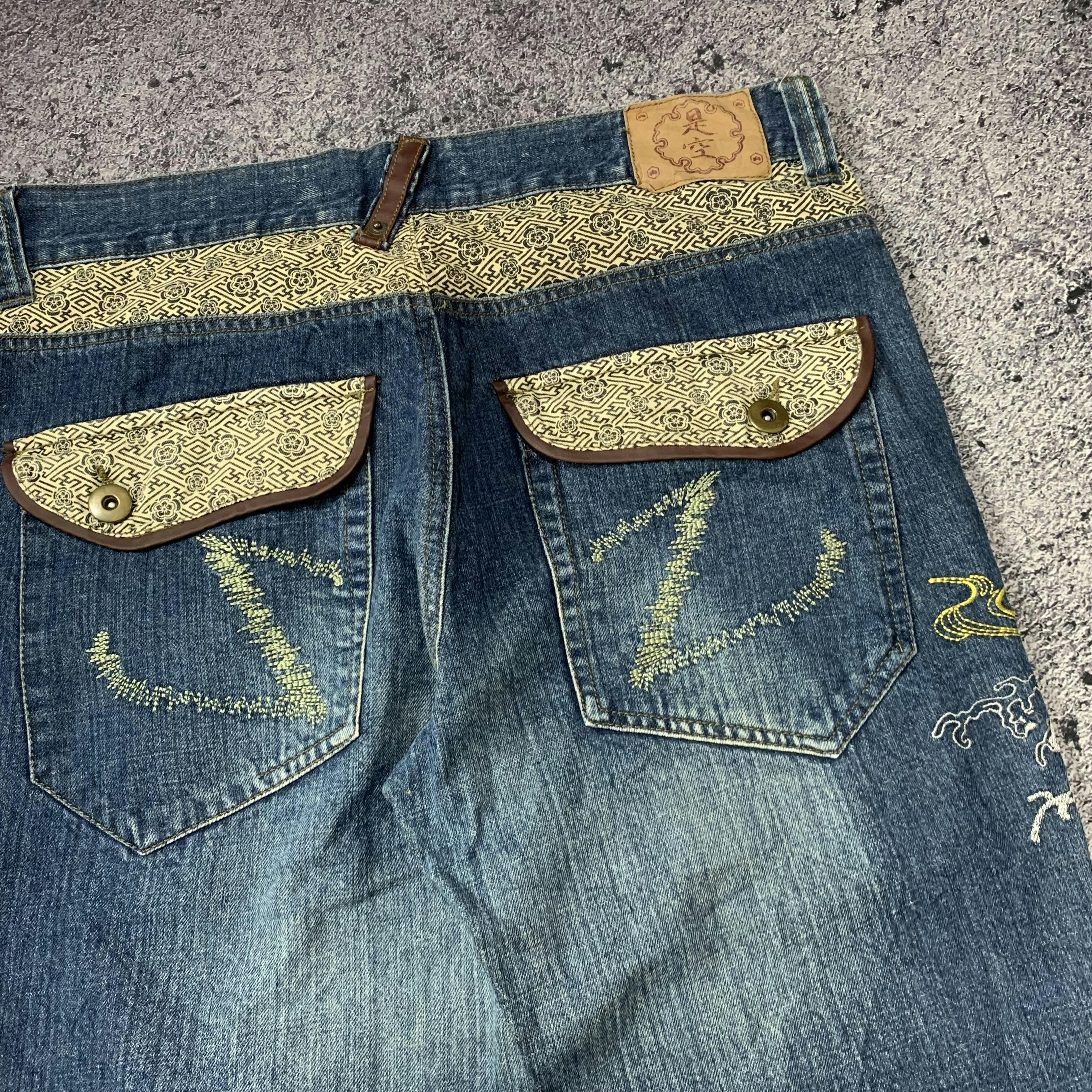 Seku Zeky Sukajan Embroidery Denim Jeans Pants - 4