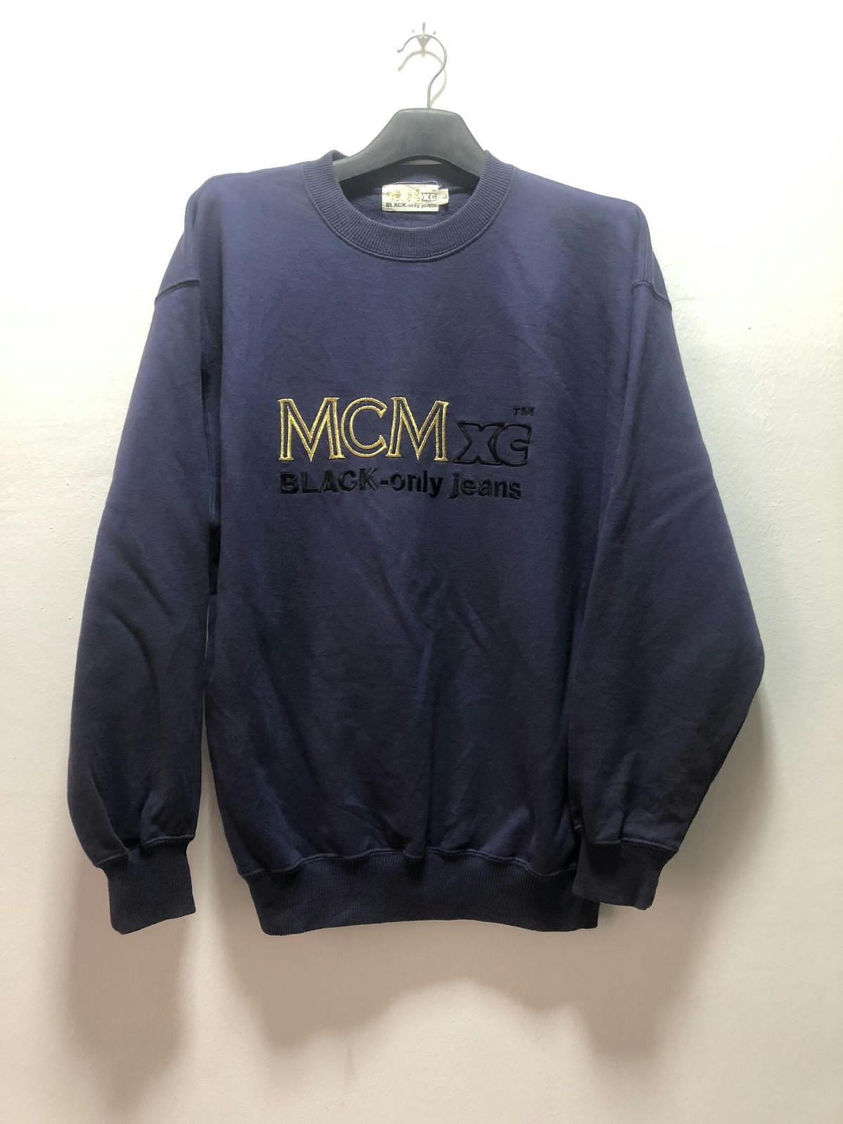 Vintage MCM xc Sweatshirt Gold Logo Black only Jeans - 1