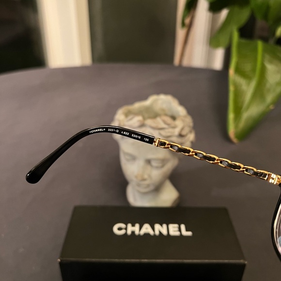 CHANEL 3221-Q C.622 53-15 135 Glasses Frames Chain Detail Logo Italy Emma Watson - 14