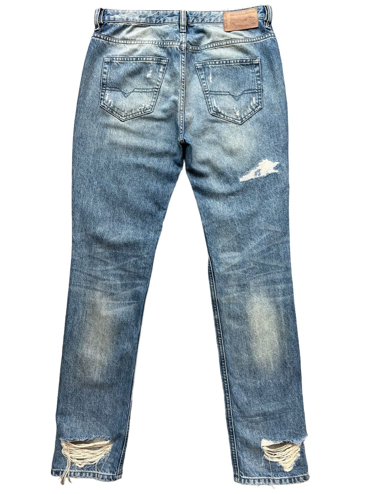 💥Rare💥 Diesel Distressed Ripped Thrashed Denim Jeans 31x31.5 - 3