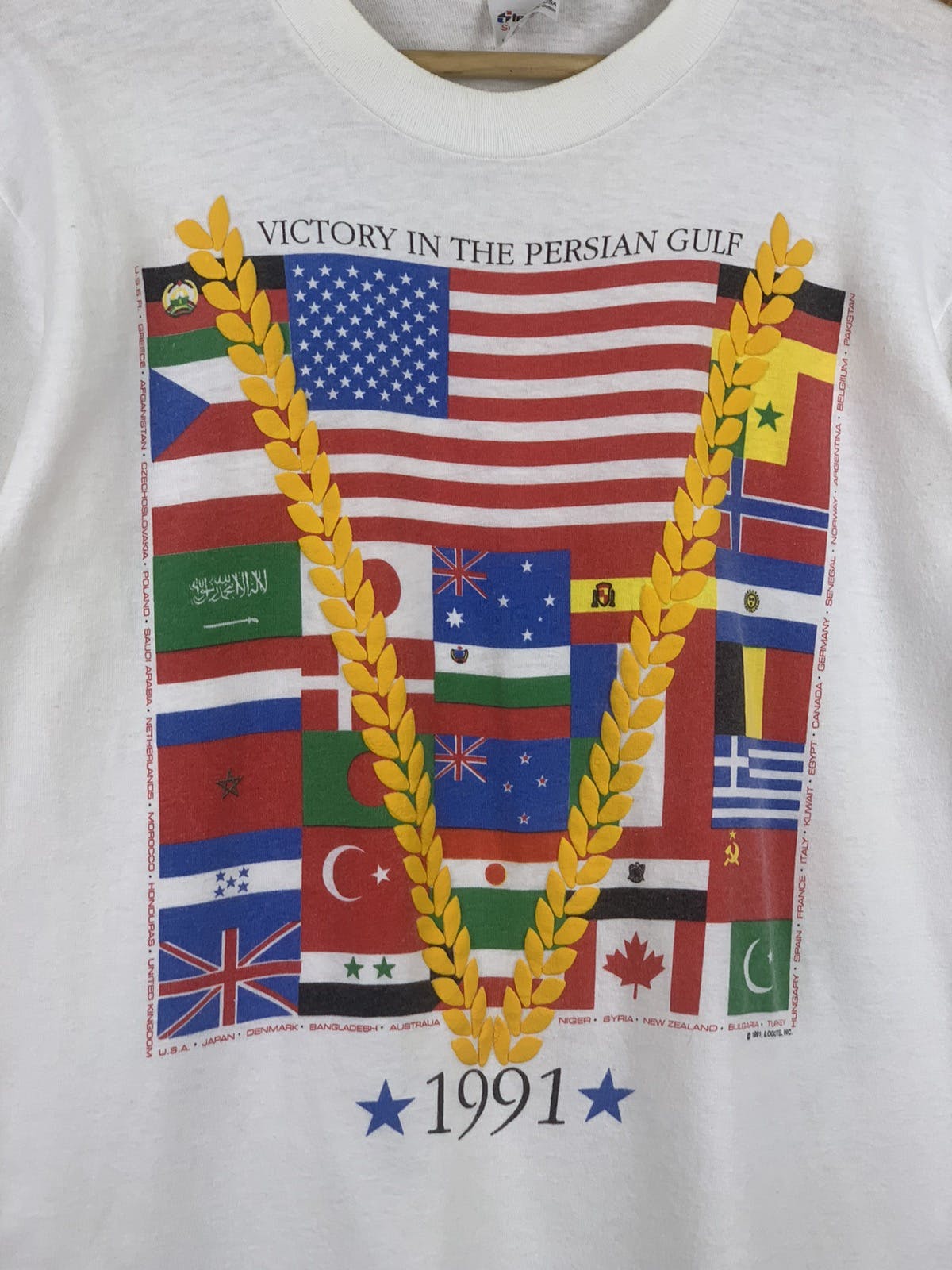 🔥VINTAGE 1991 VICTORY IN THE PERSIAN GULF WHITE T-SHIRT - 8