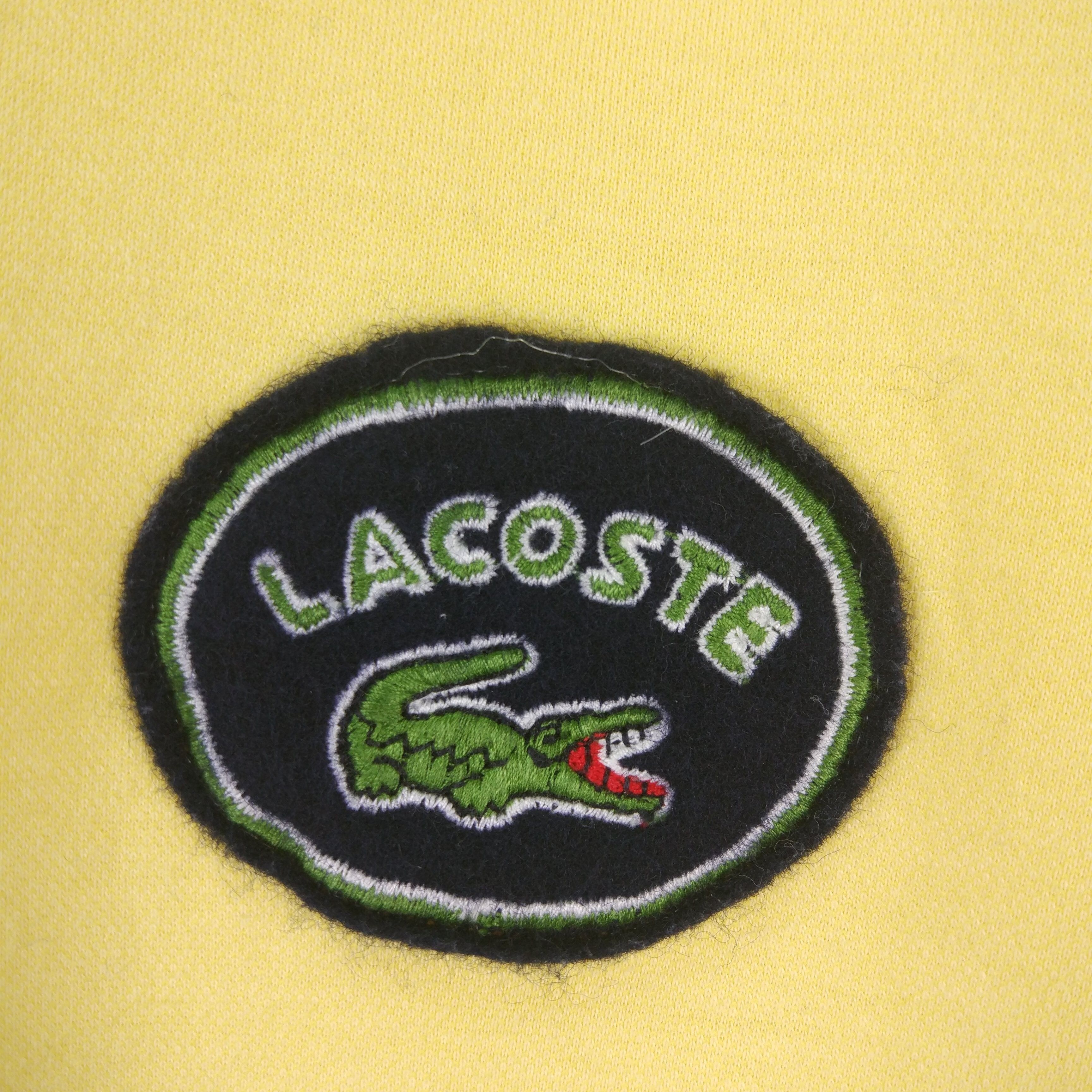 Rare! Vintage Lacoste Embroidery Logo Shortsleeve Pullover Jumper Sweatshirt Made In France - 3
