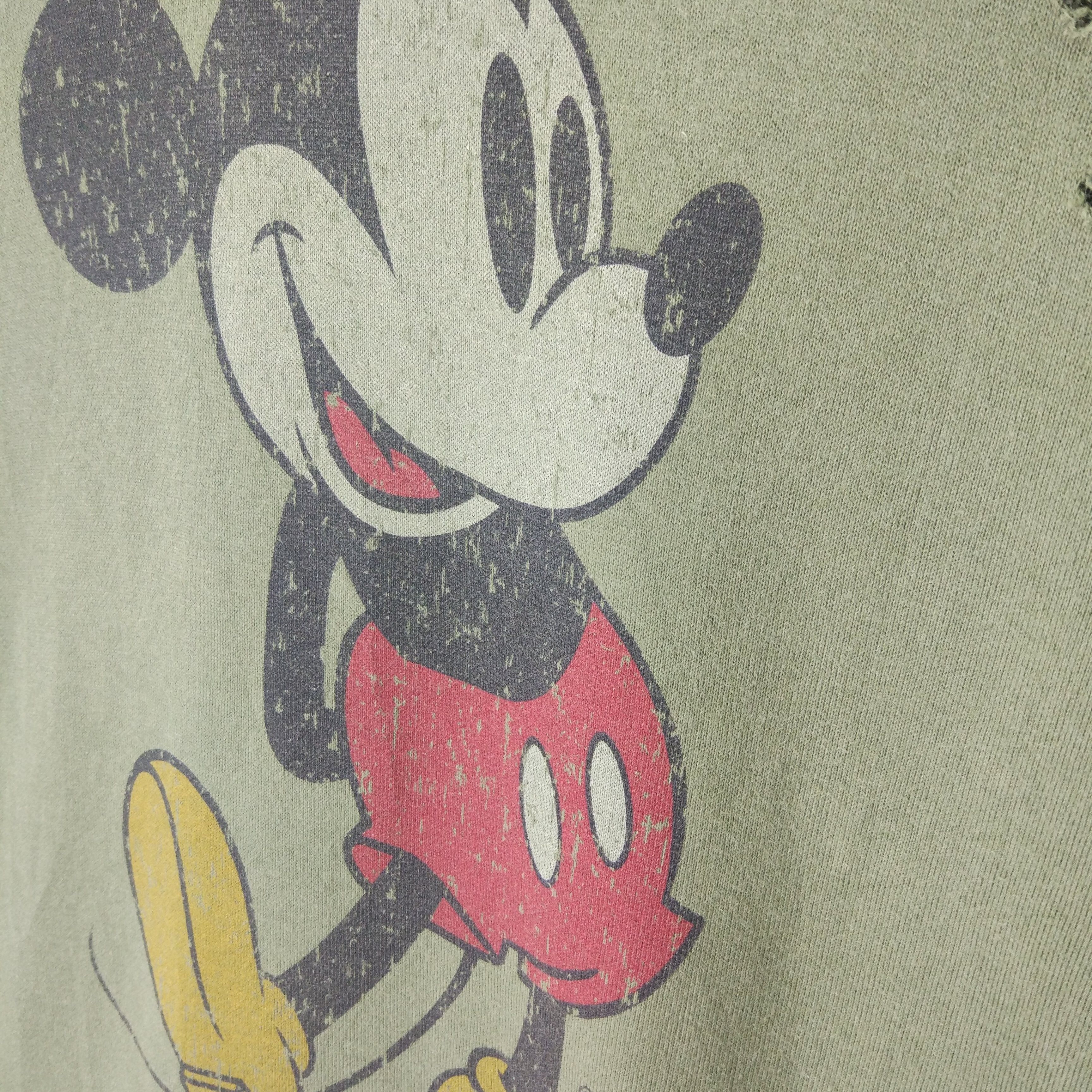 Beams x Mickey Mouse Factory Distressed Crewneck - 9