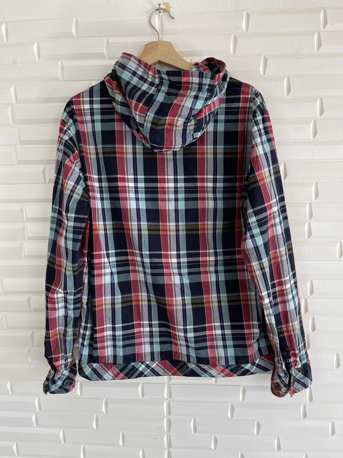 Vintage - Awesome Lacoste Hoodie Tartan Madras Style - 4