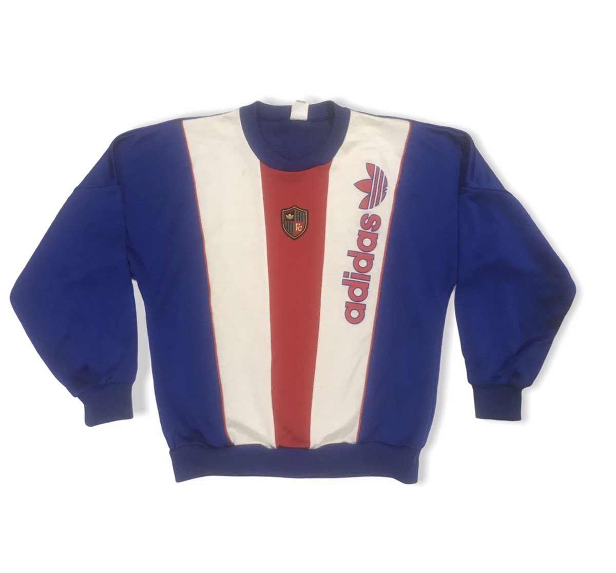 Vintage 90s Adidas FC Trefoil Spellout Sweater - 7