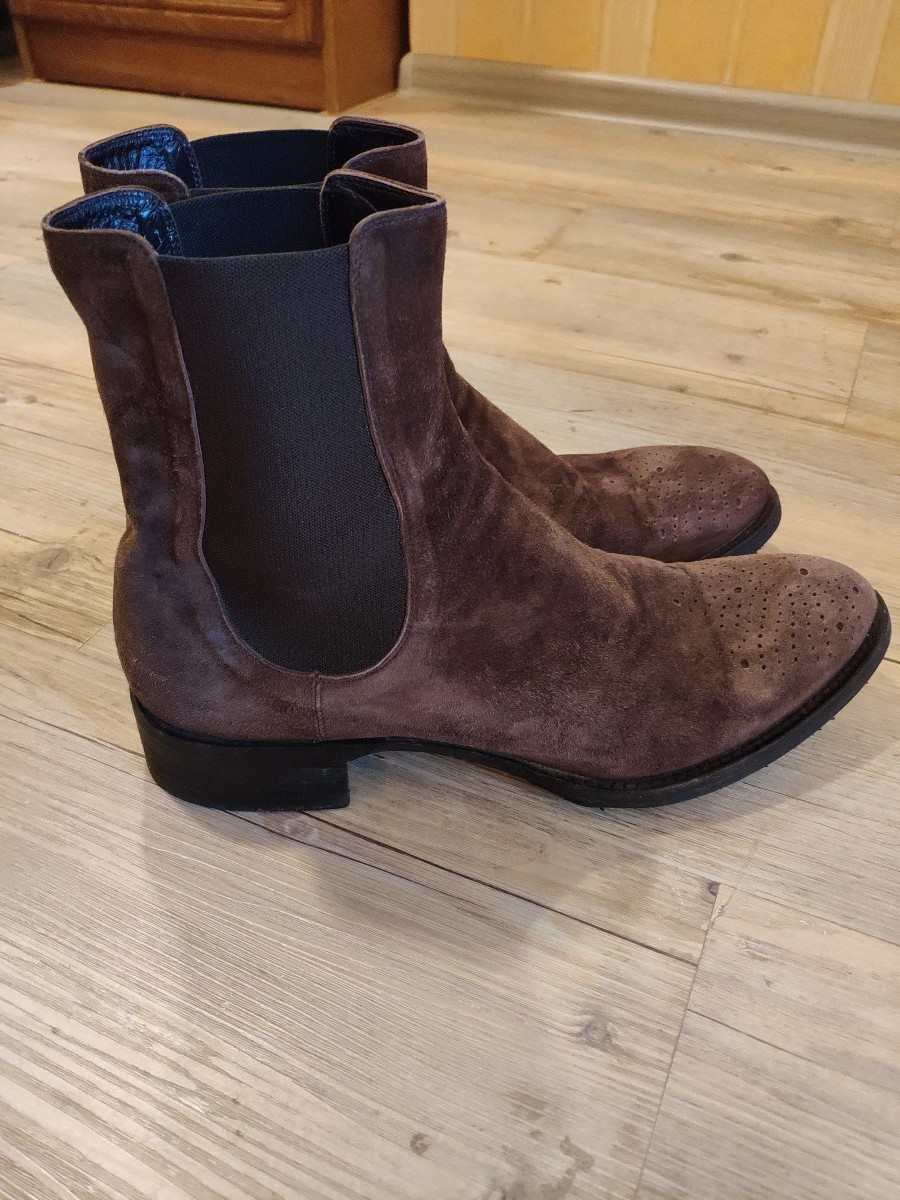 Rocco P. - Brown suede chelsea boots.Like Saint Laurent or Dior - 7