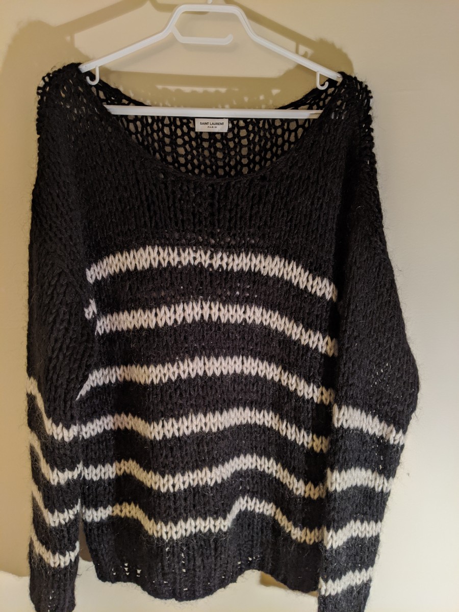 Boat Neck Loose Knit Jumper/Sweater Kurt Cobain Grunge - 1