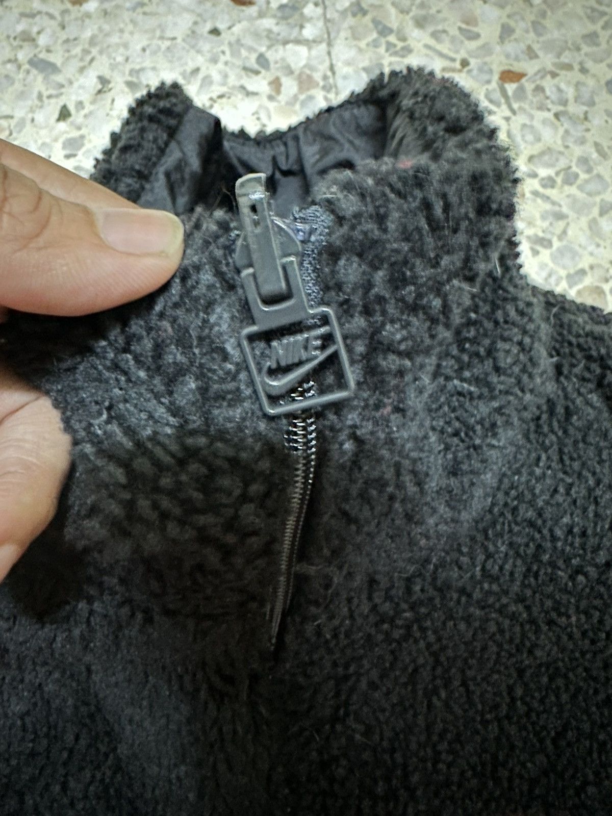 Rare Nike Sherpa Jacket Riversible Big Swoosh Design - 6