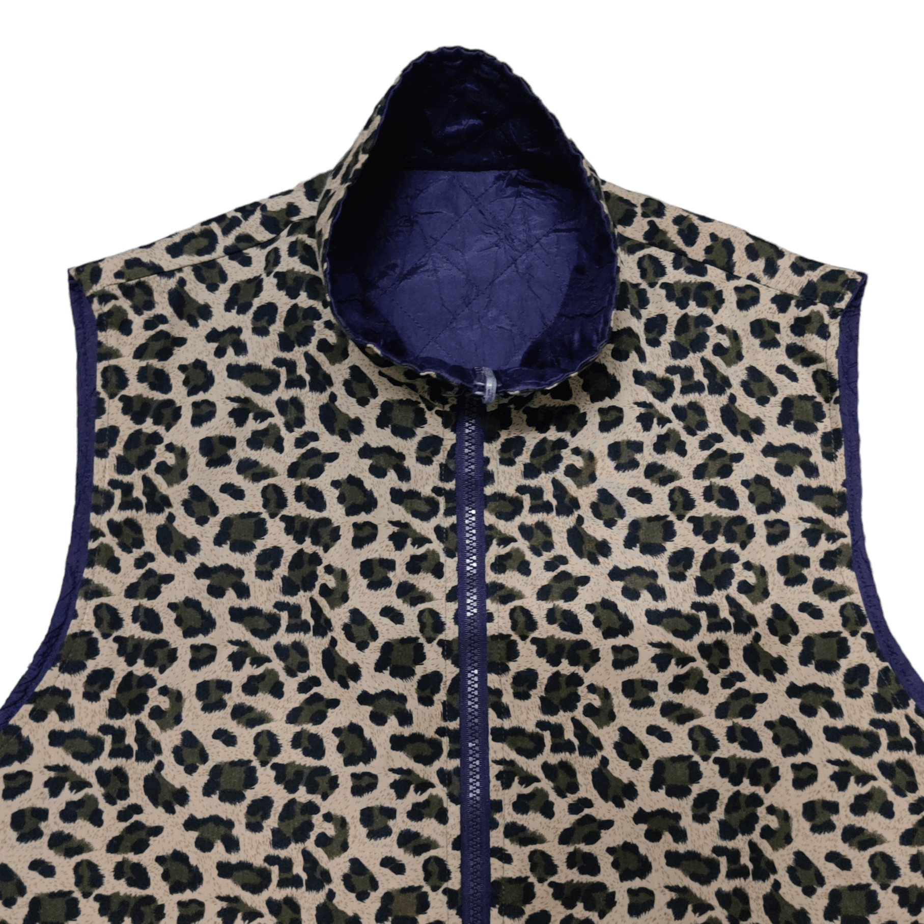 Tracey Vest - Vintage Japanese Brand Leopard Vest Reversible - 2