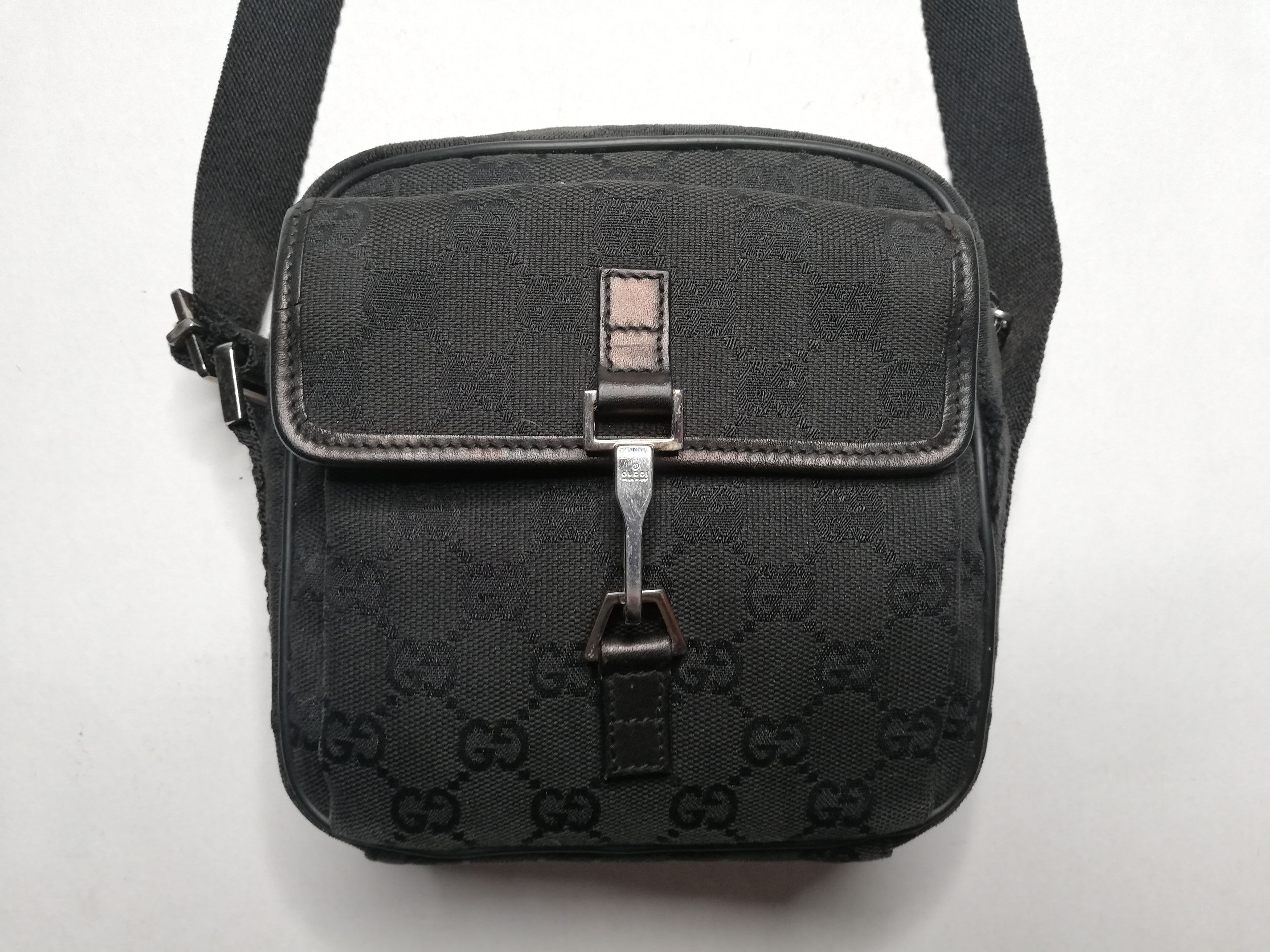 Gucci Black GG Small Side Crossbody Bag - 6