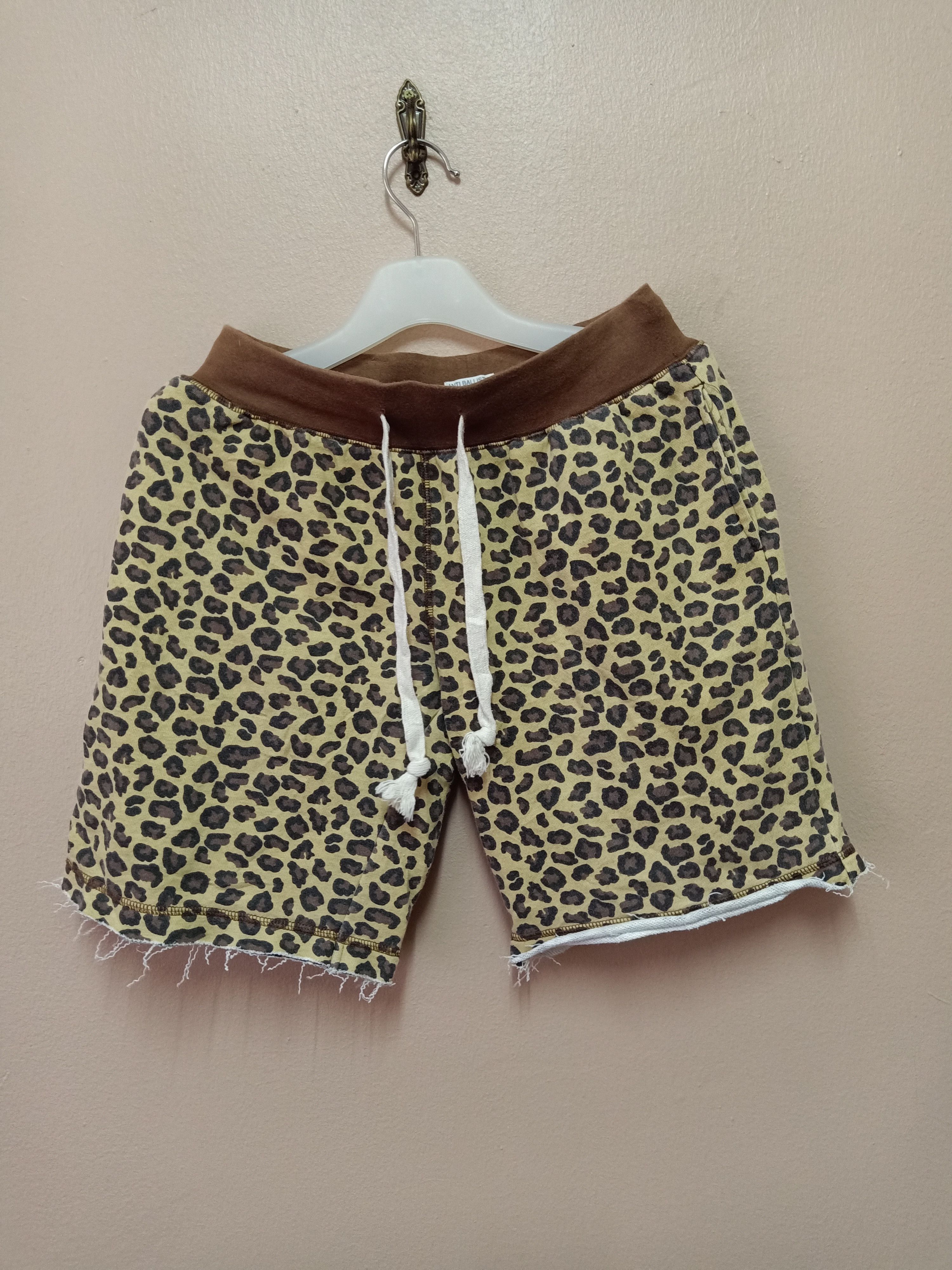 Rare Leopard Stripe Anti-Ballistic Distressed Shorts - 1