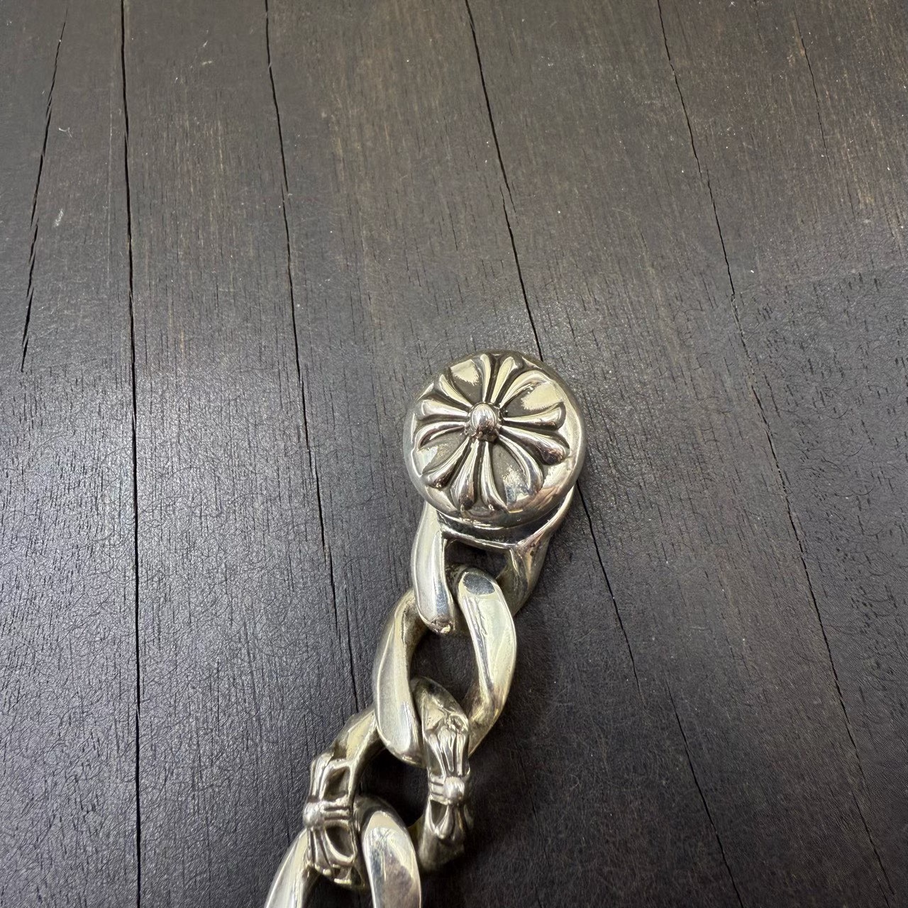 Chrome Hearts Chrome Hearts Lobster Clasp Cross ID Cuban Bracelet - 5