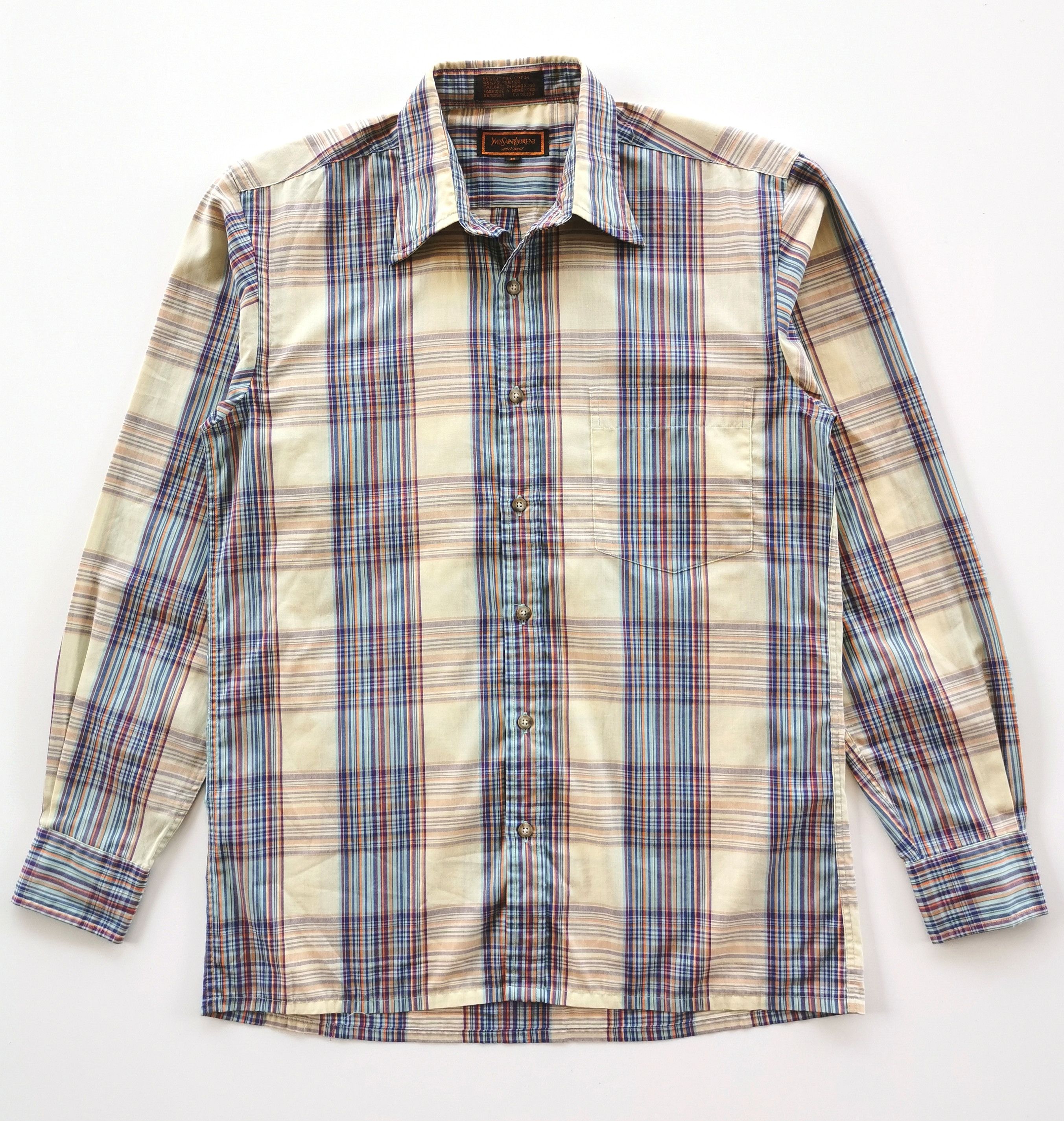 Designer - Yves Saint Laurent YSL Striped Block Shirts - 1