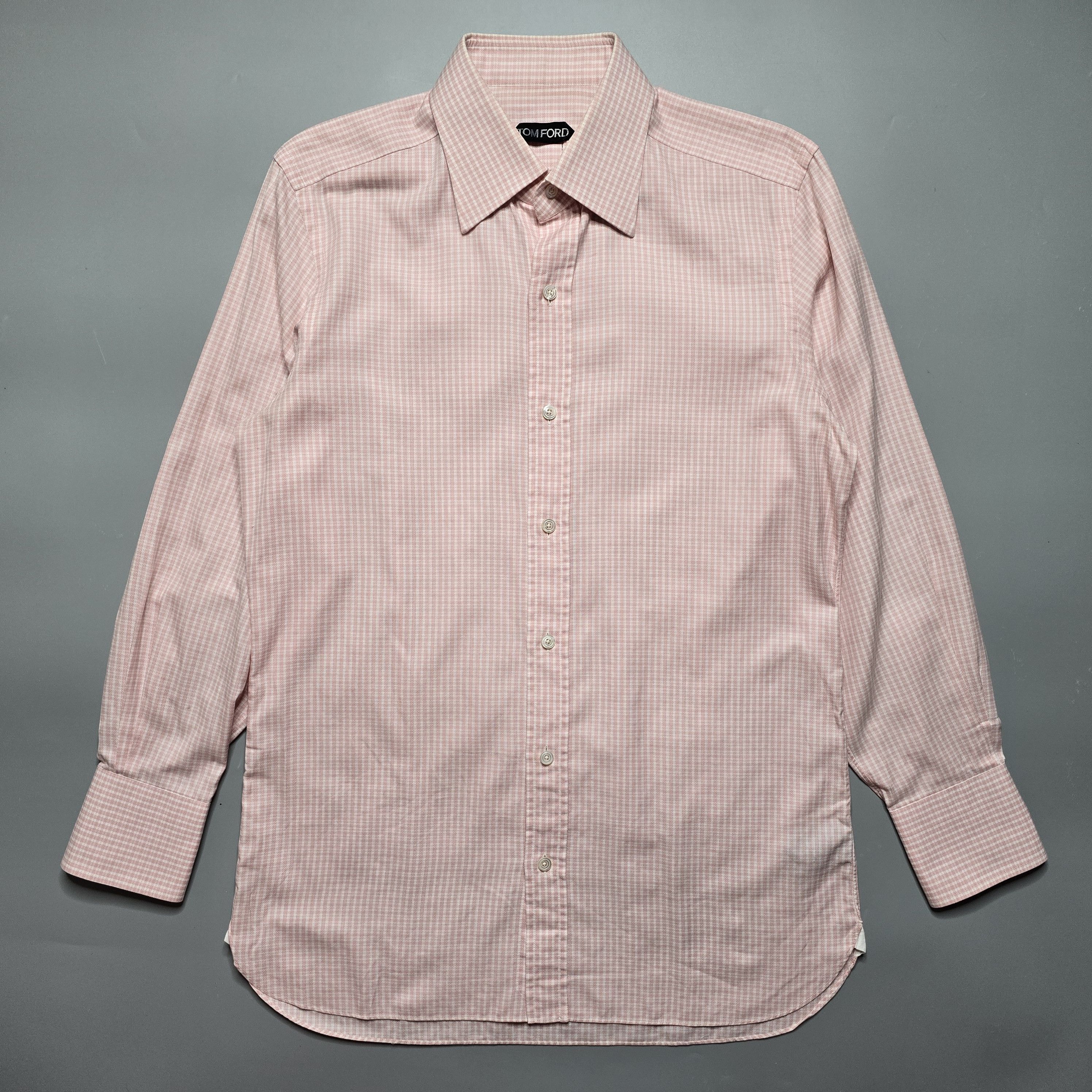 Tom Ford - Salmon Gingham Dress Shirt - 1