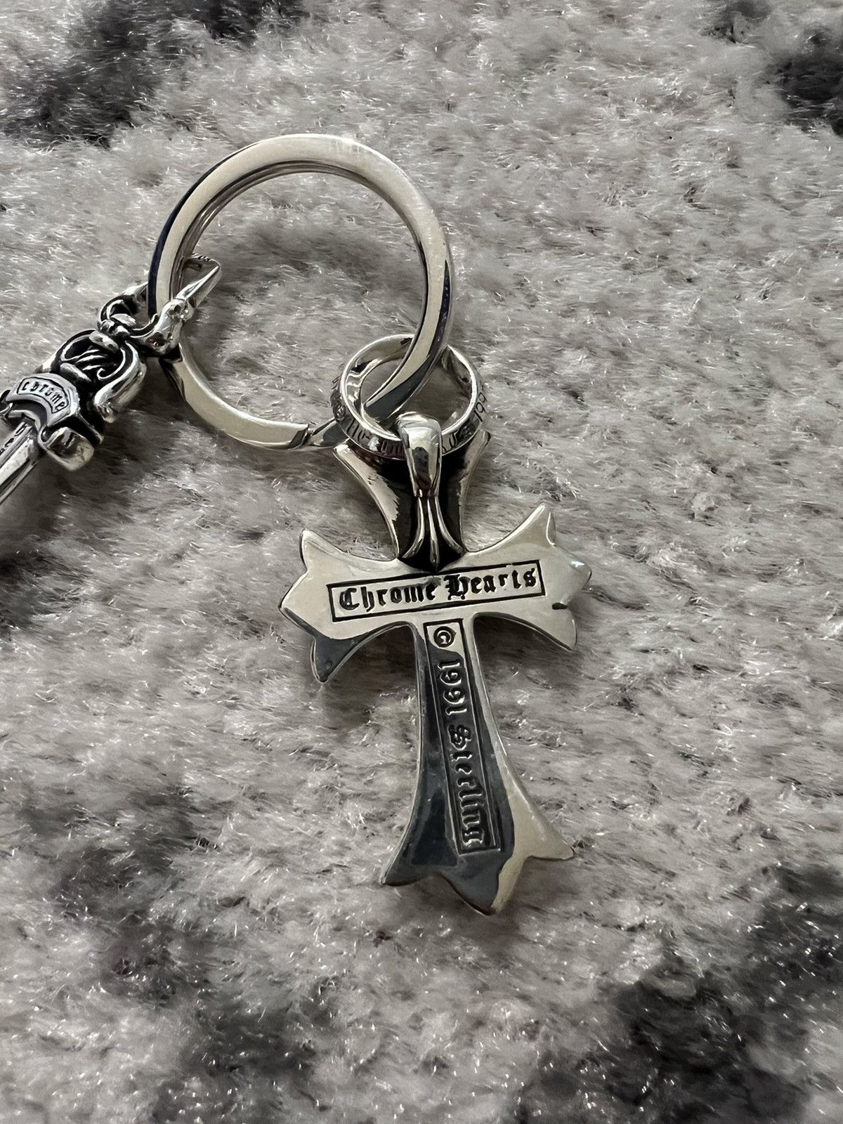 Cross dagger keychain key ring - 5